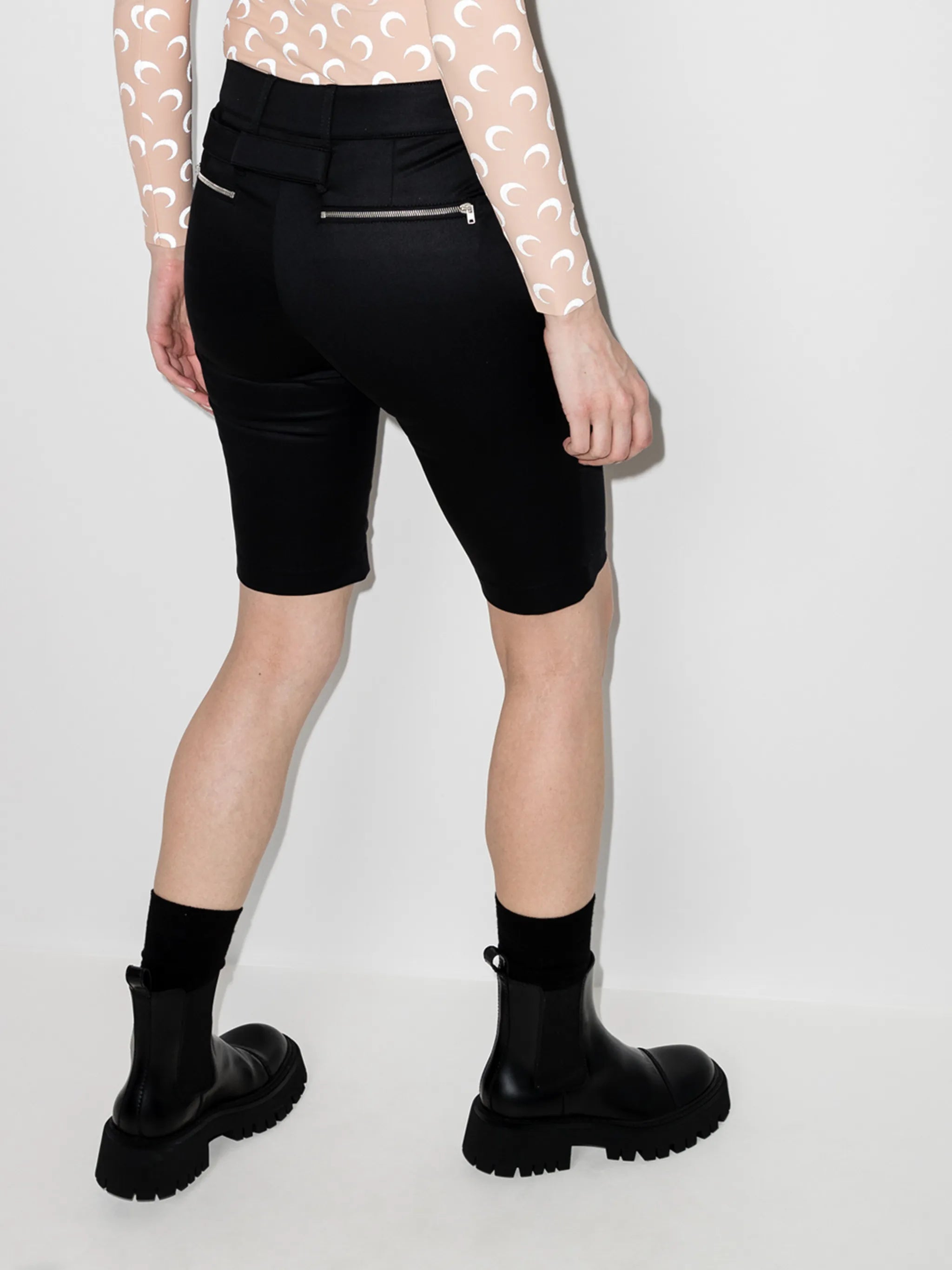 Punk belted shorts