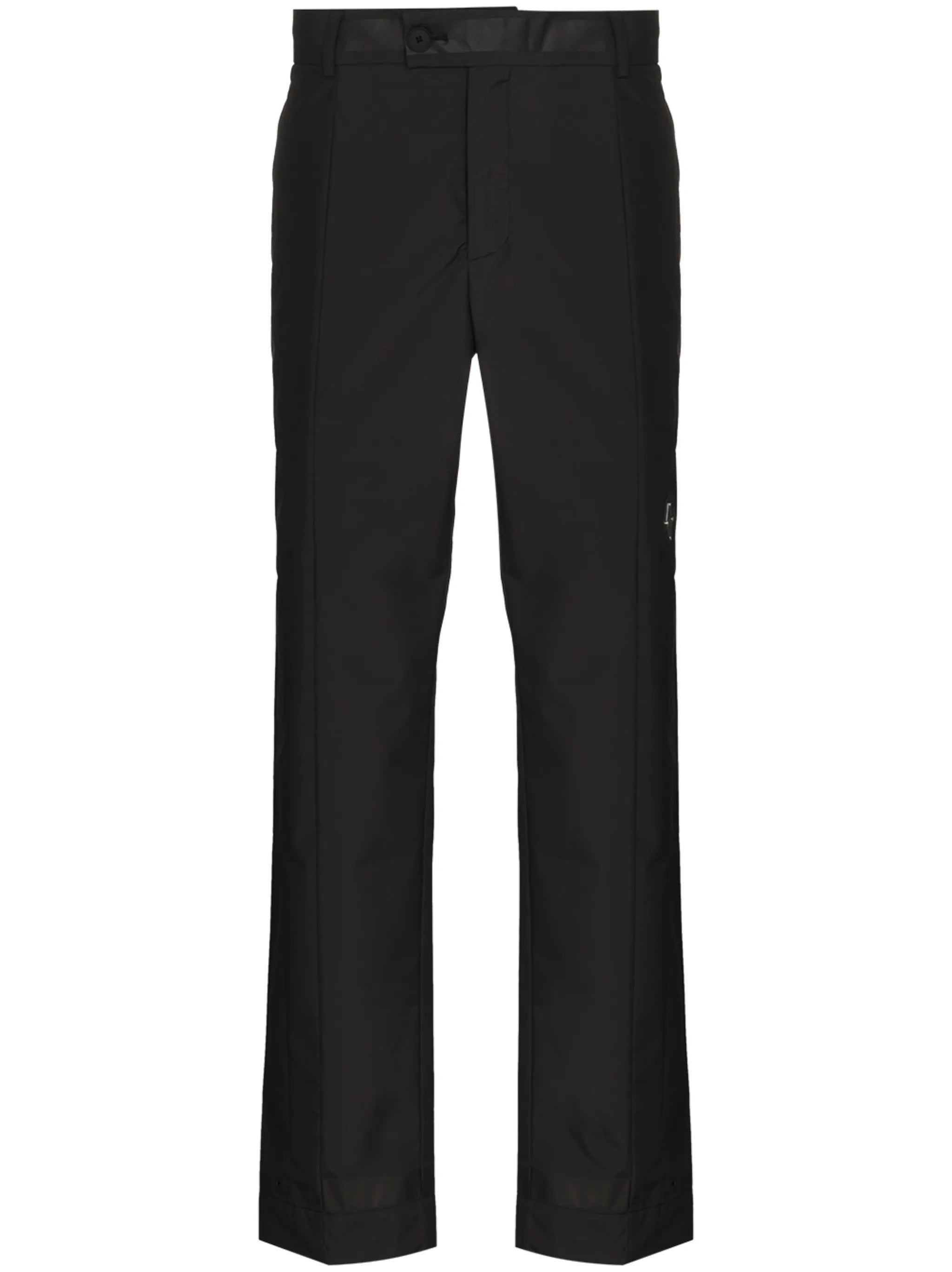 belted straight-leg trousers
