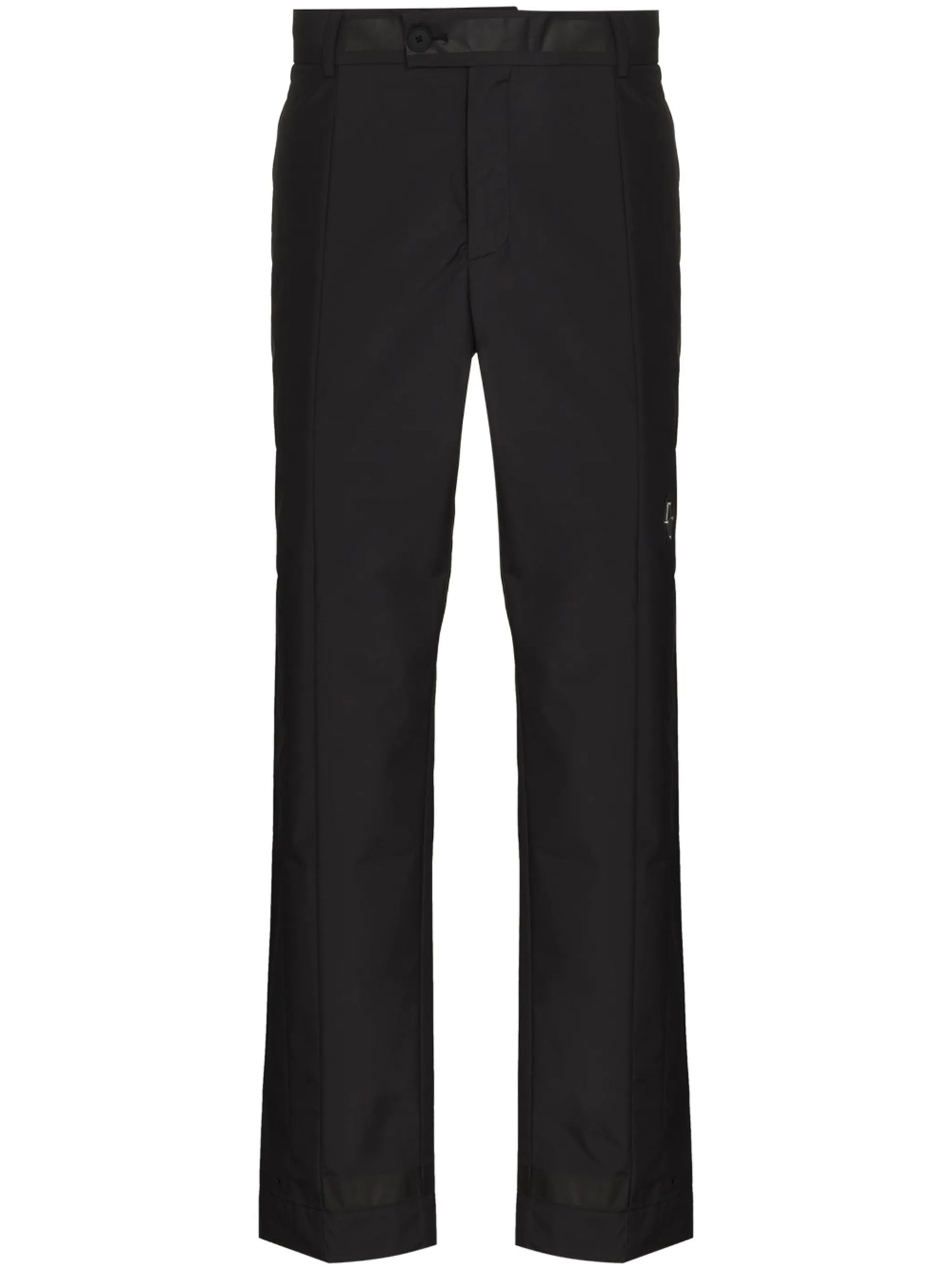 belted straight-leg trousers