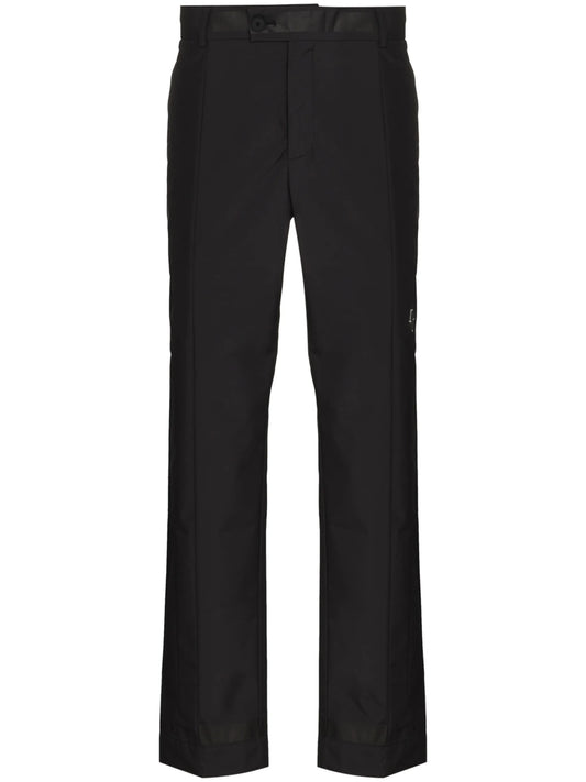 belted straight-leg trousers