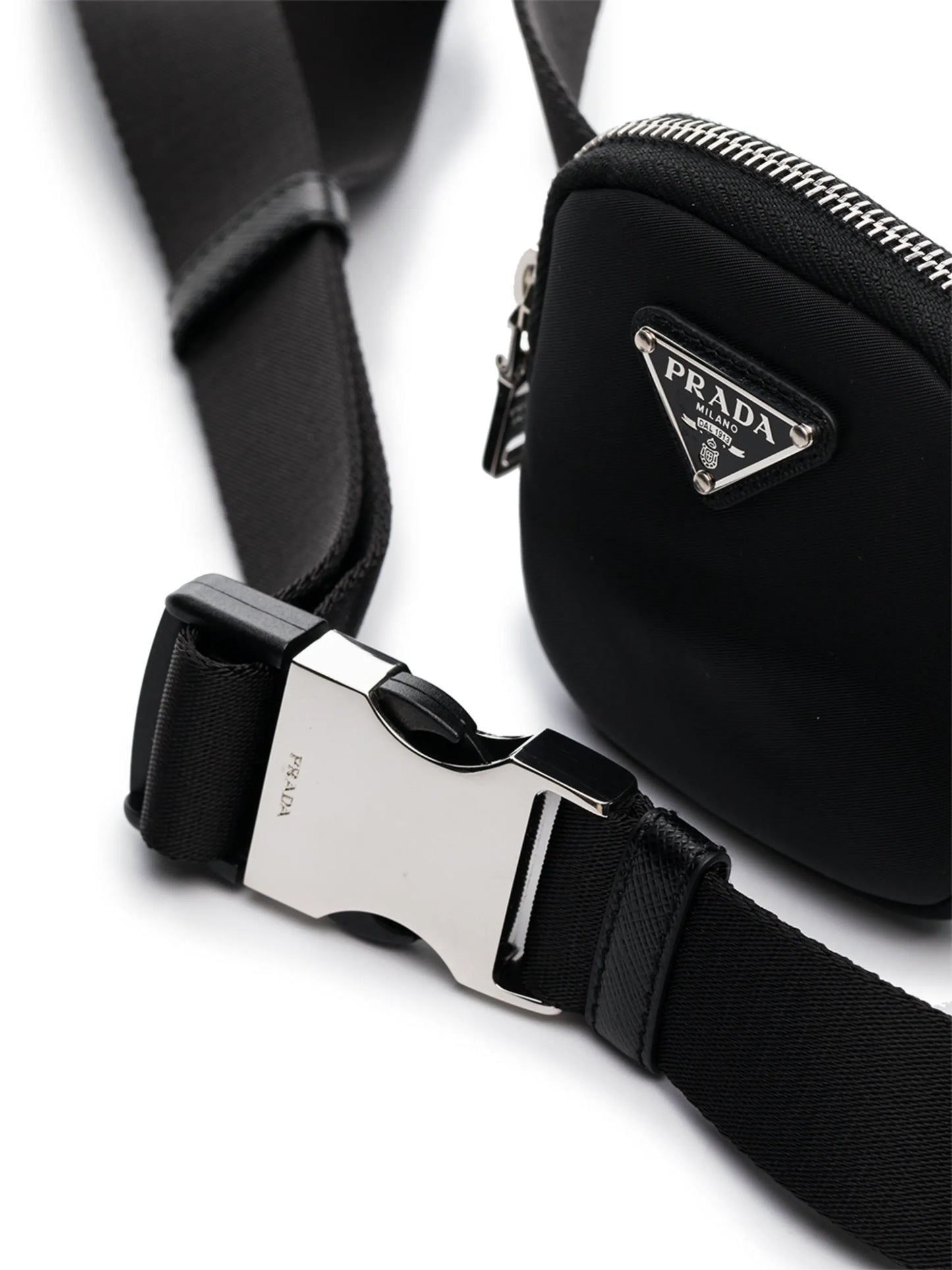 triangle-logo nylon belt