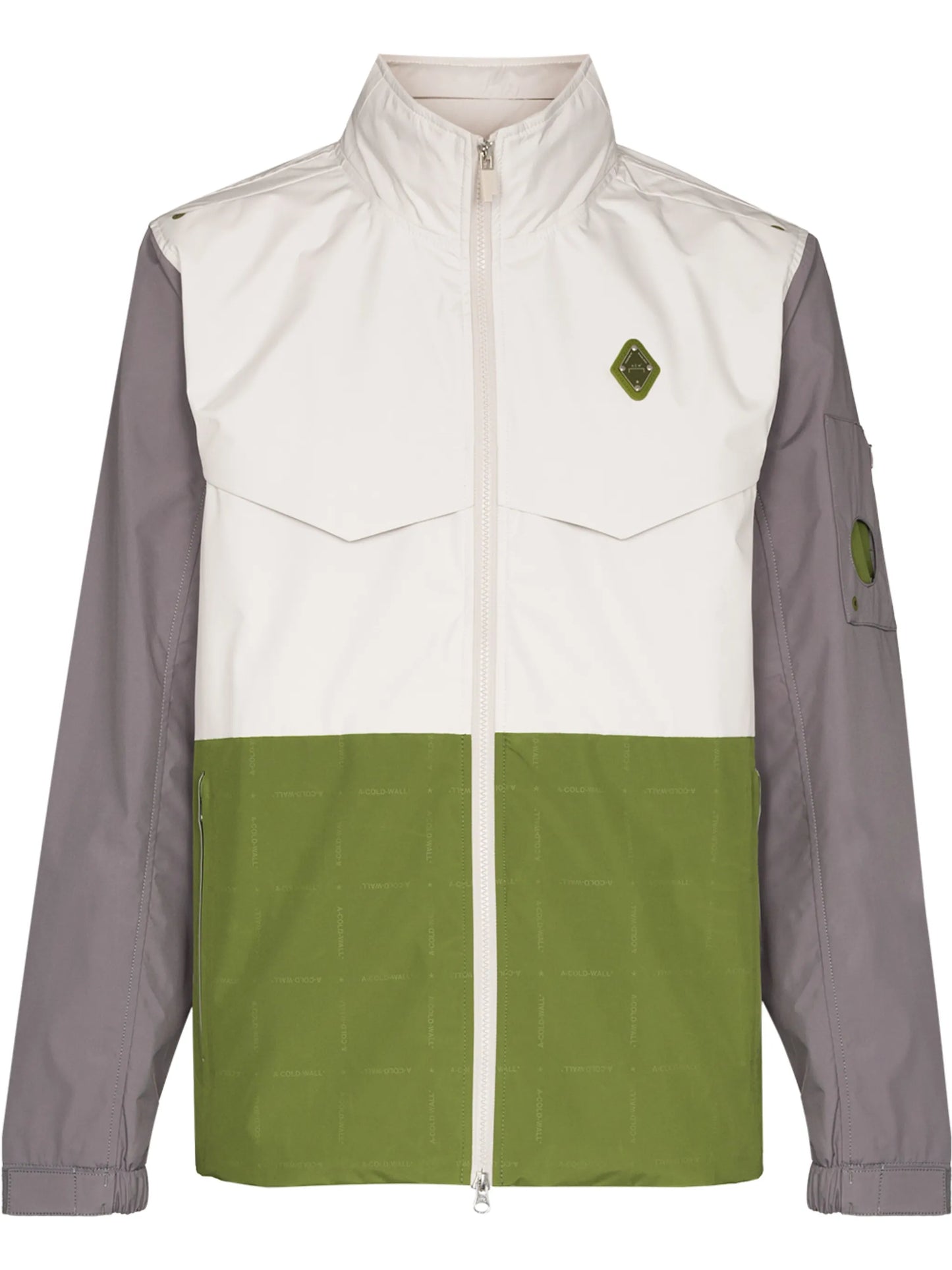 logo-plaque panelled jacket