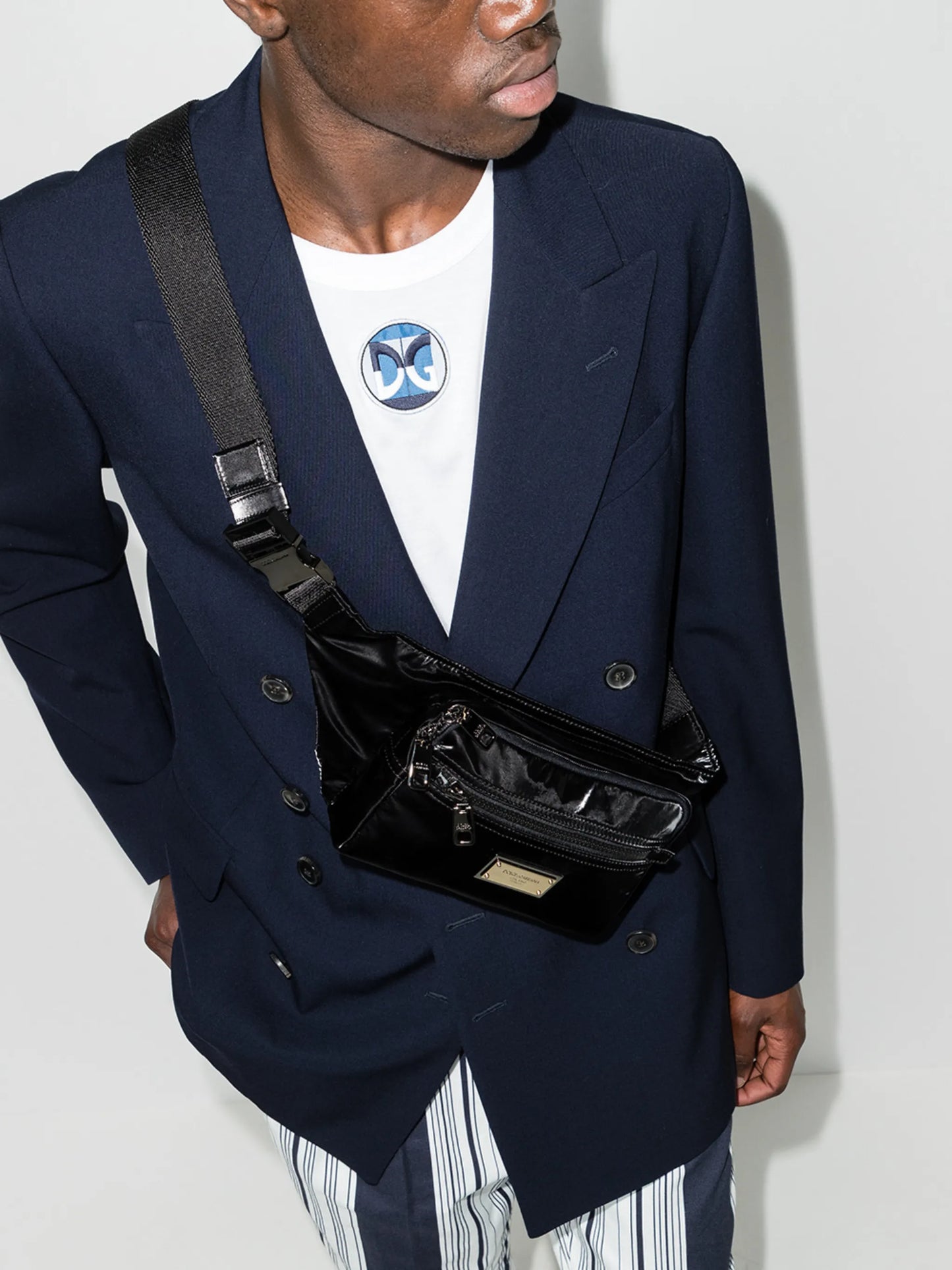 Nero Sicilia nylon belt bag