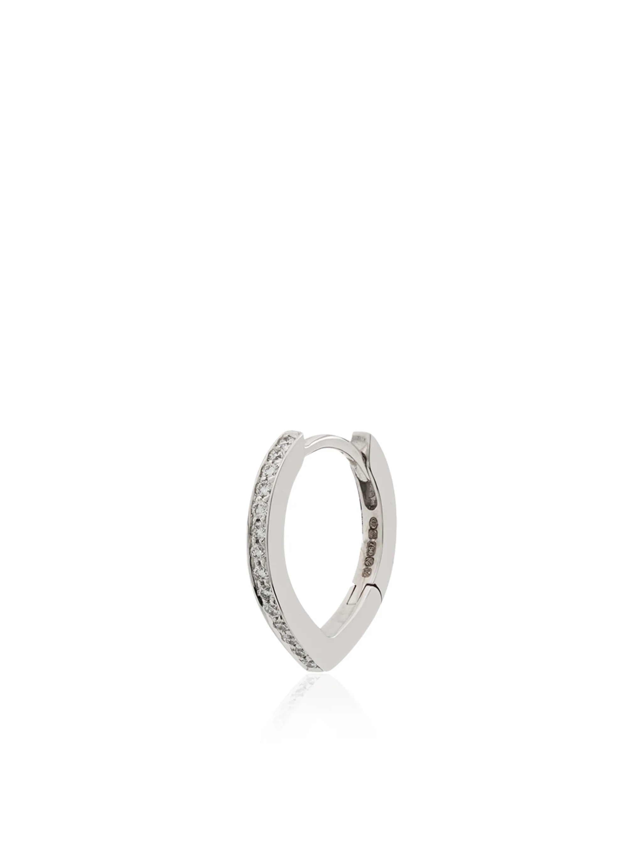 18kt white gold diamond single earring