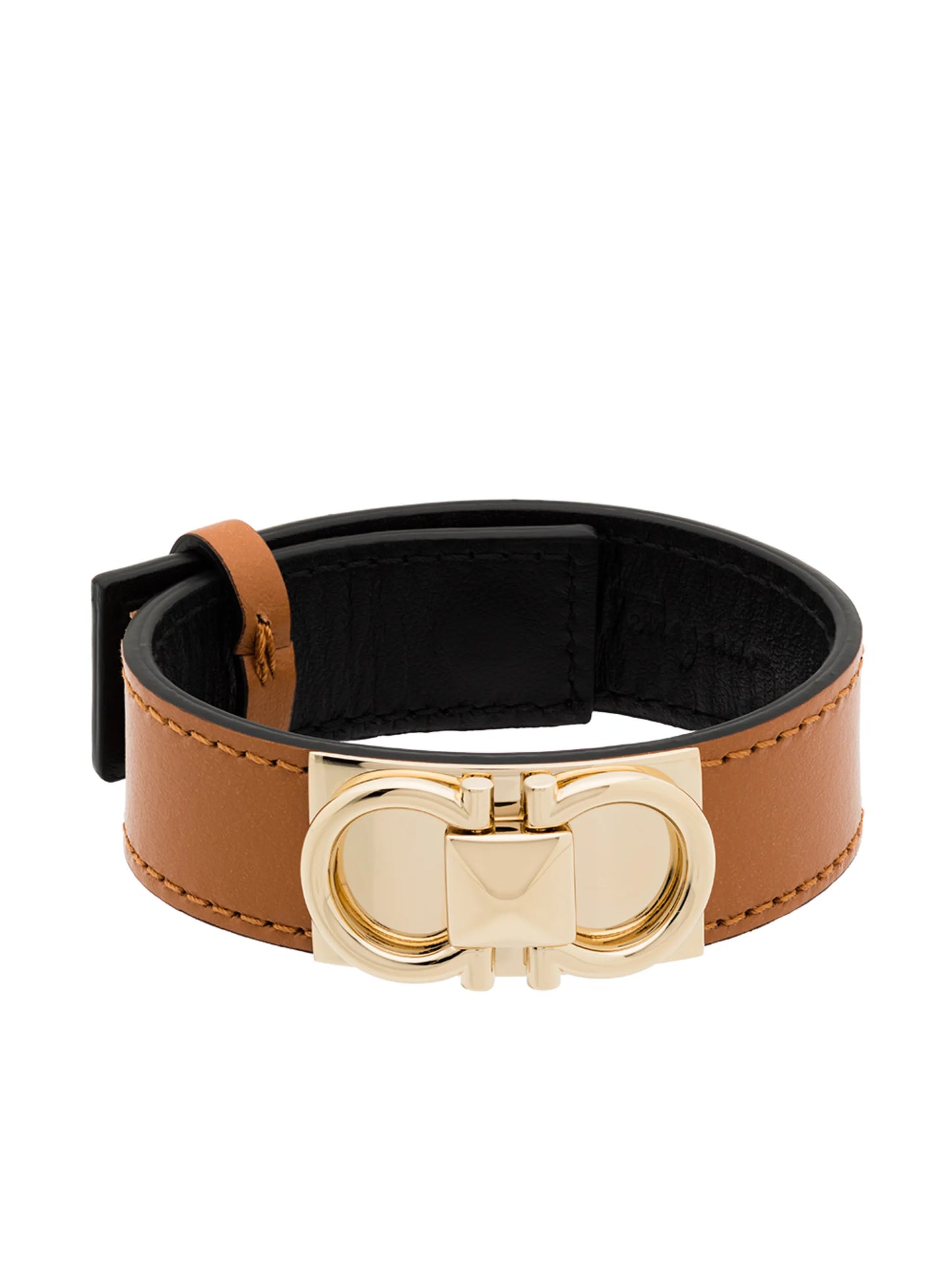 Gancini detail leather bracelet