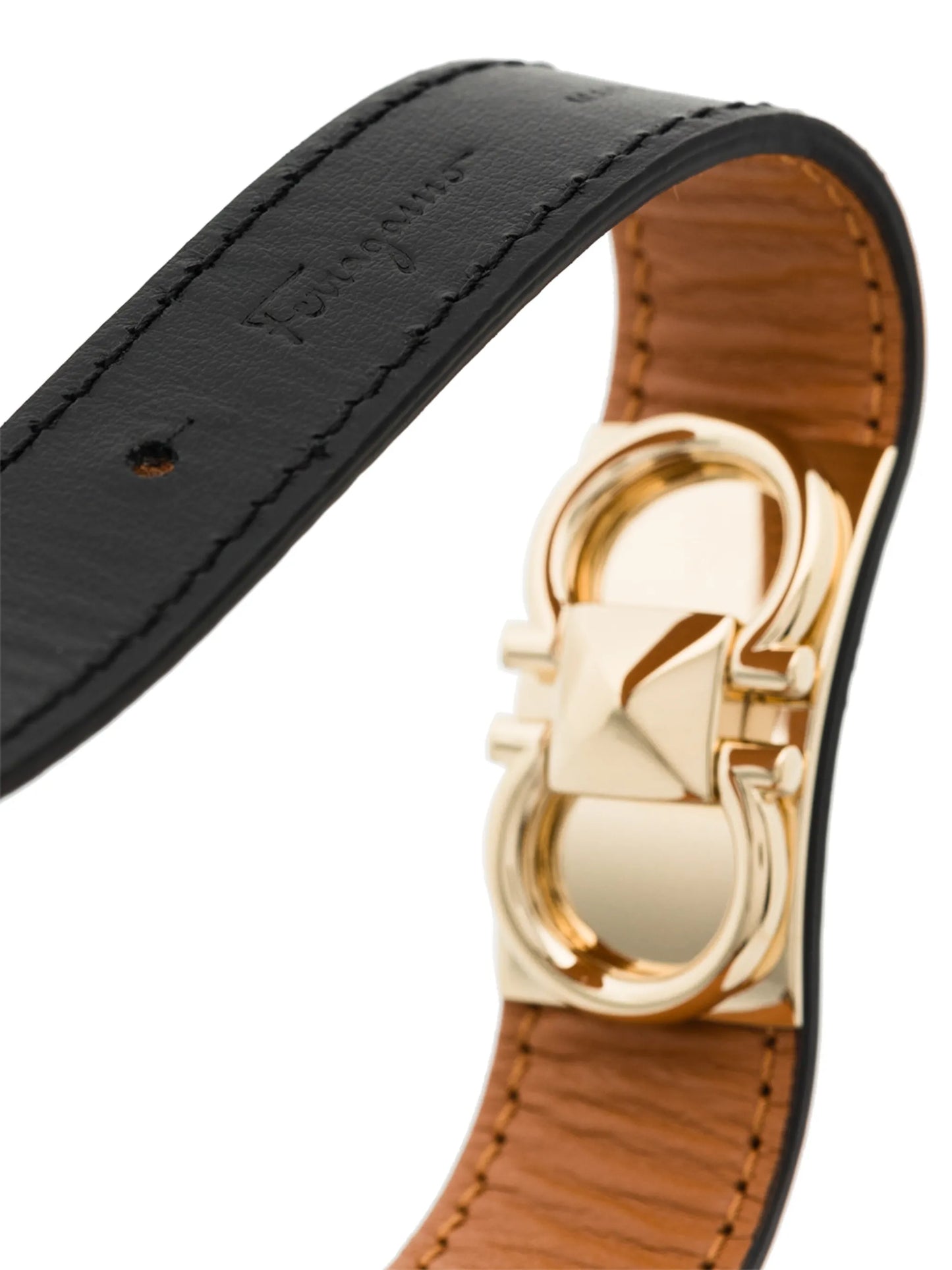 Gancini detail leather bracelet