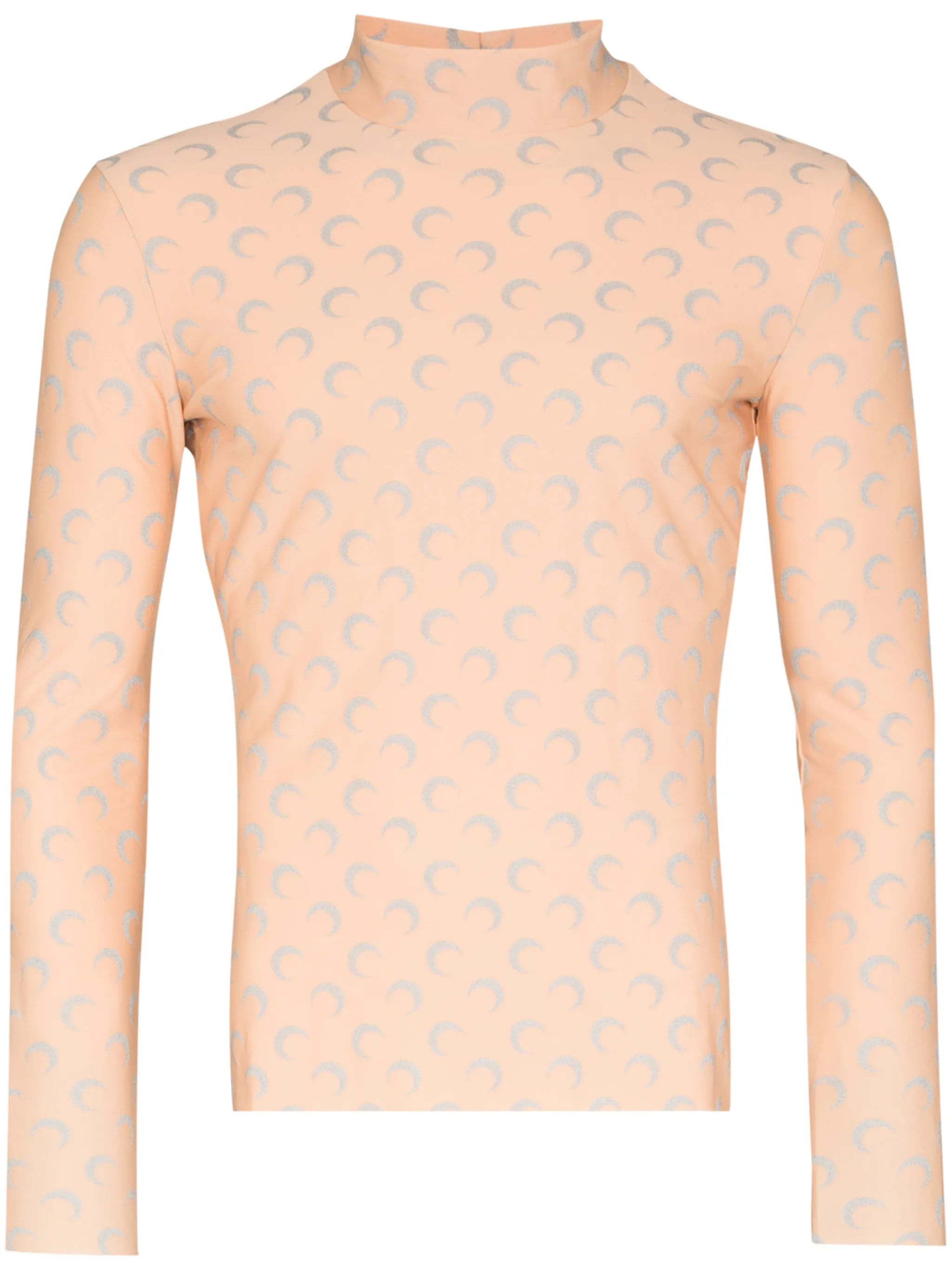 Crescent Moon print turtleneck top