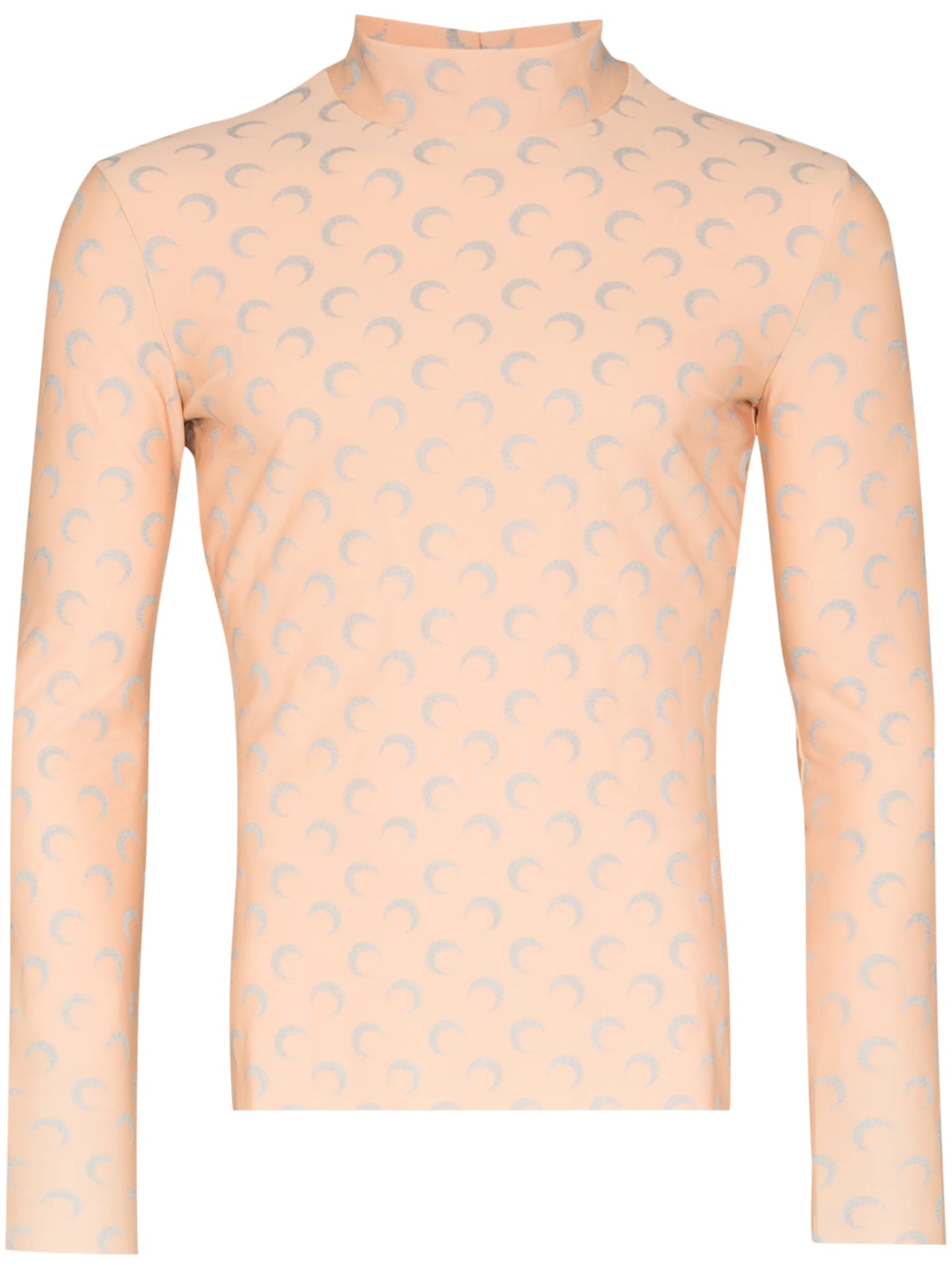 Crescent Moon print turtleneck top