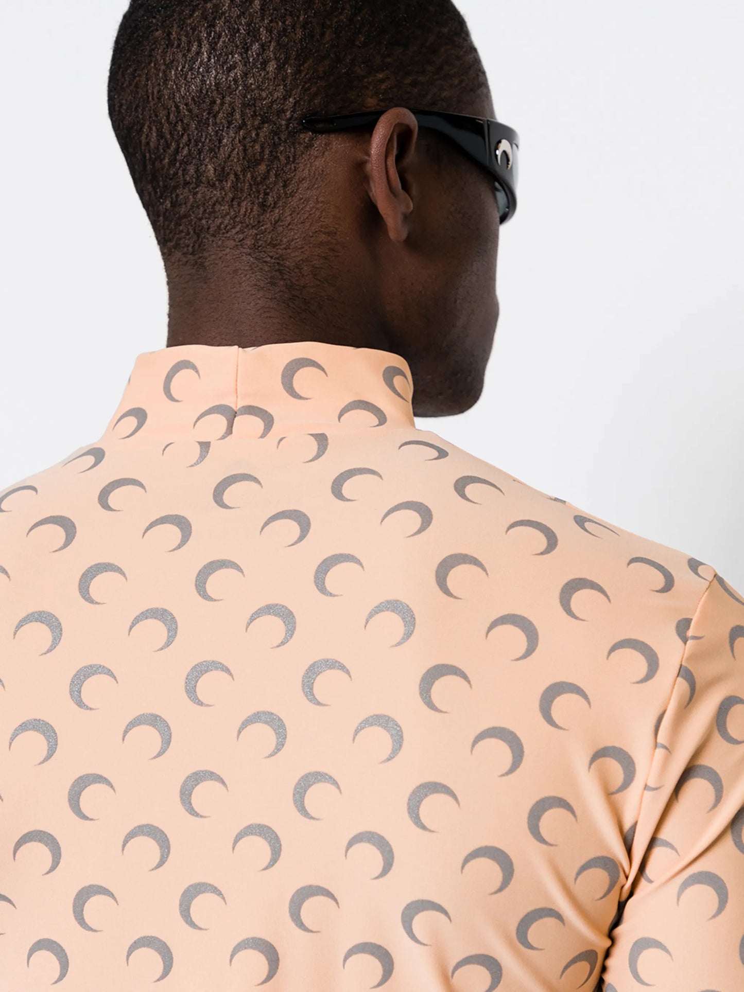 Crescent Moon print turtleneck top