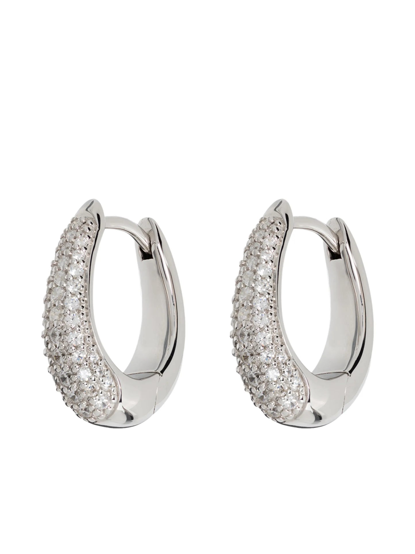Liz Pave hoop earrings