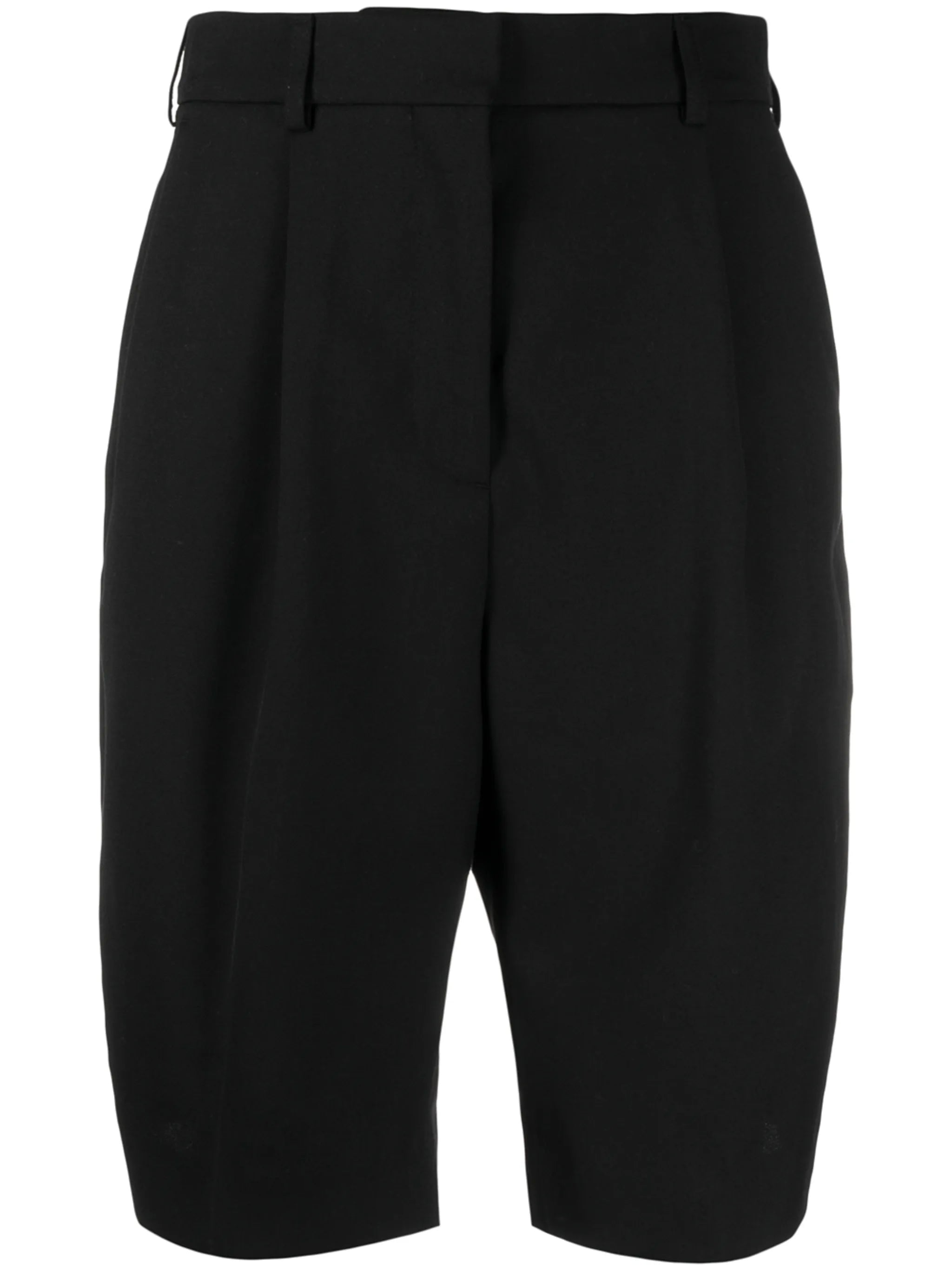 tailored knee-length shorts