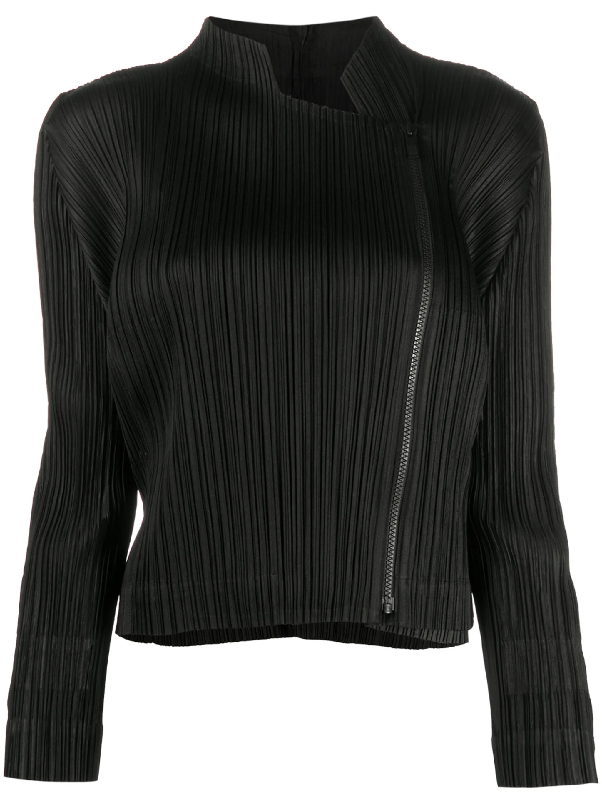 pleated wrap jacket
