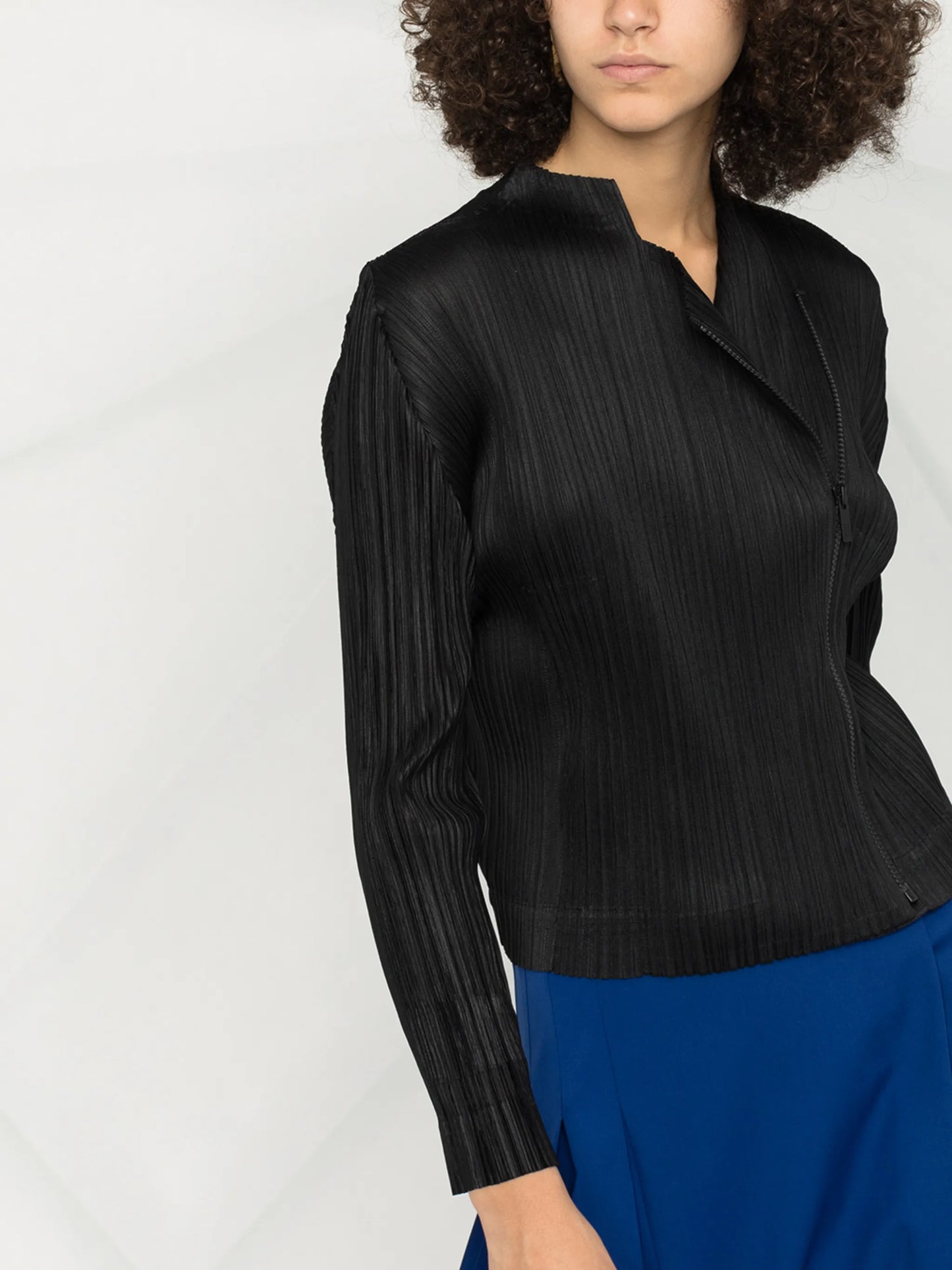 pleated wrap jacket