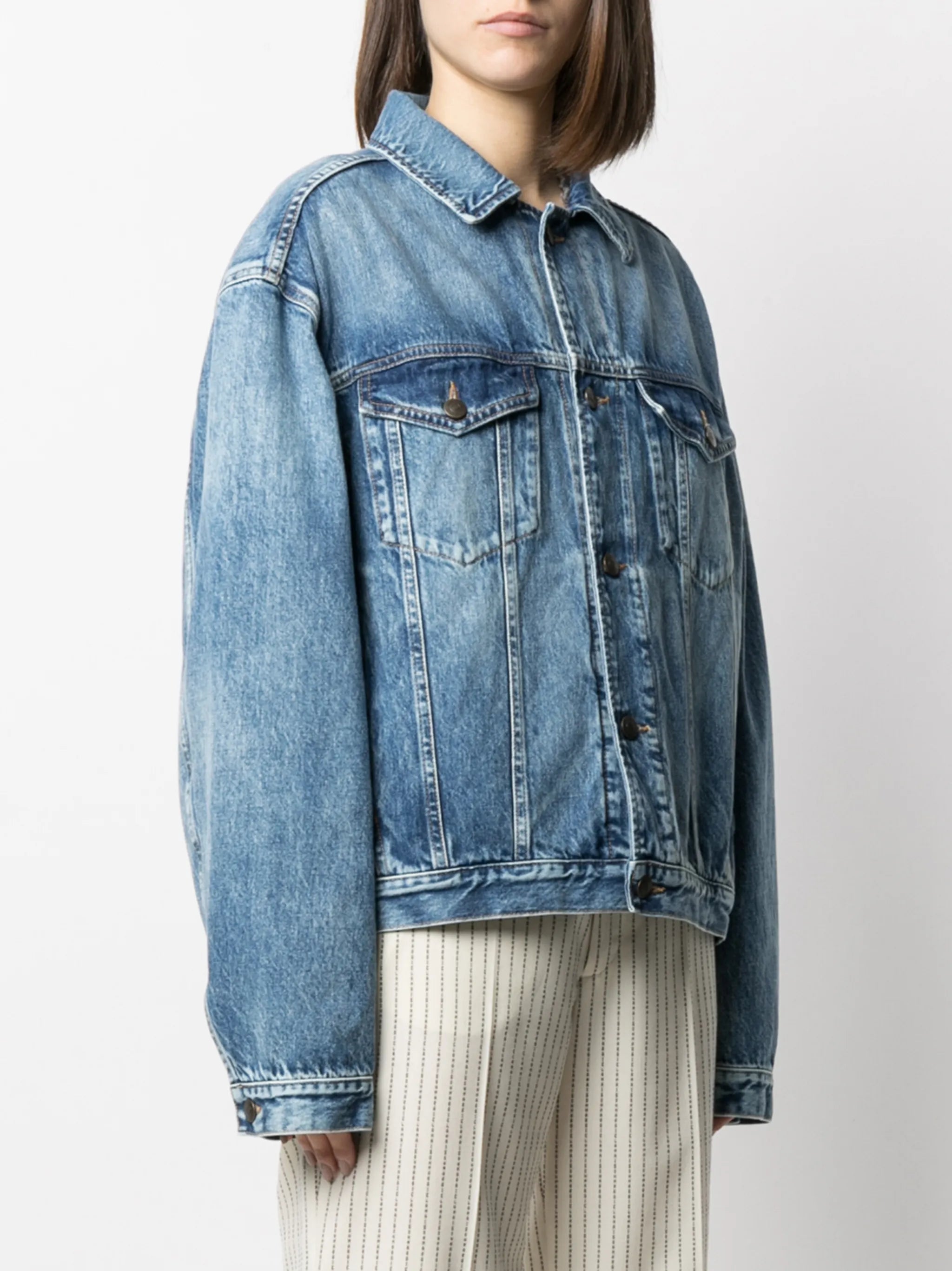 drop-shoulder denim jacket