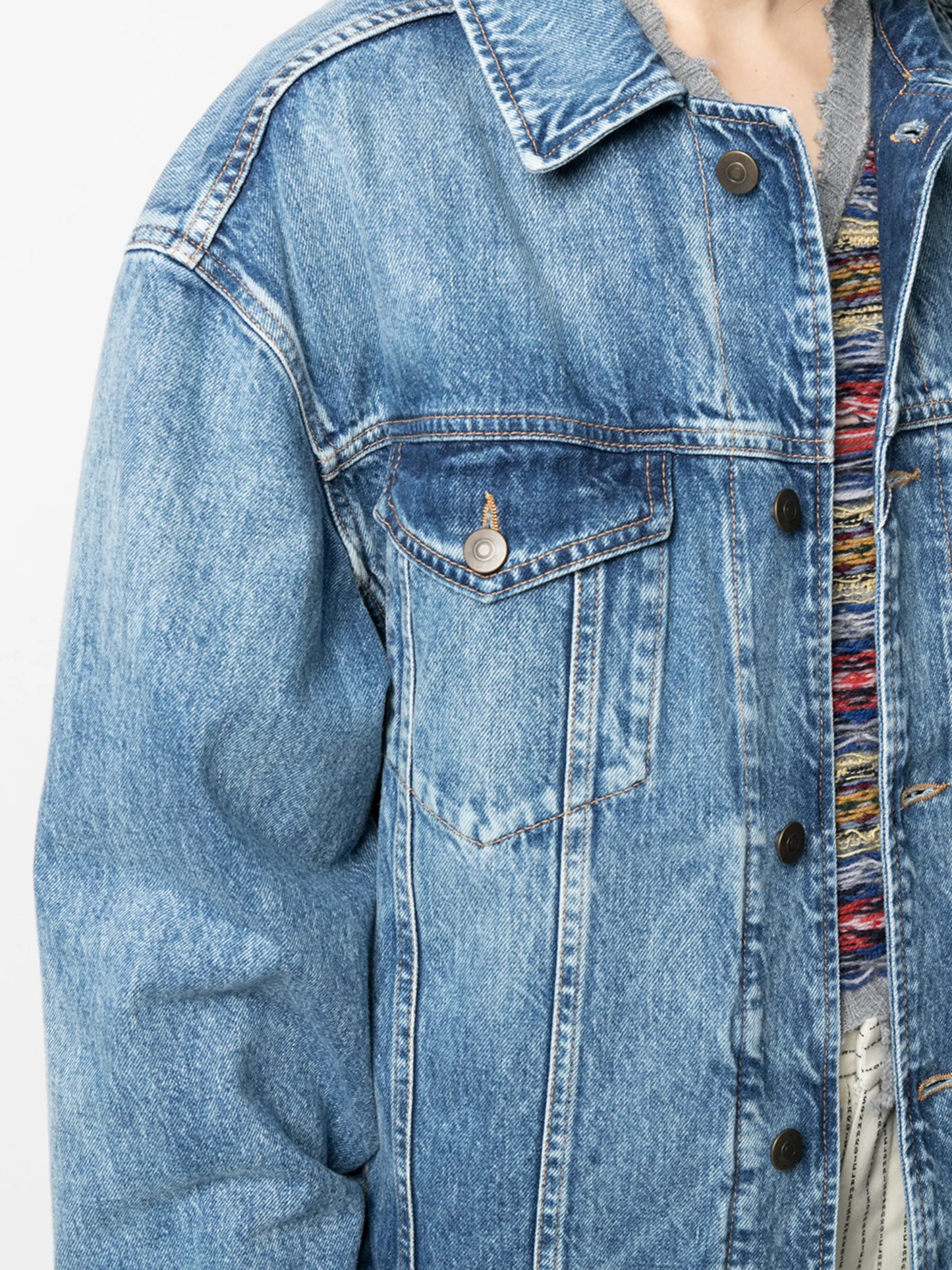 drop-shoulder denim jacket