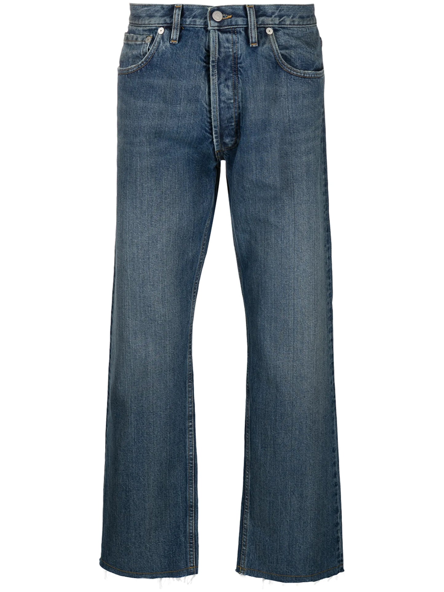 straight-leg denim jeans