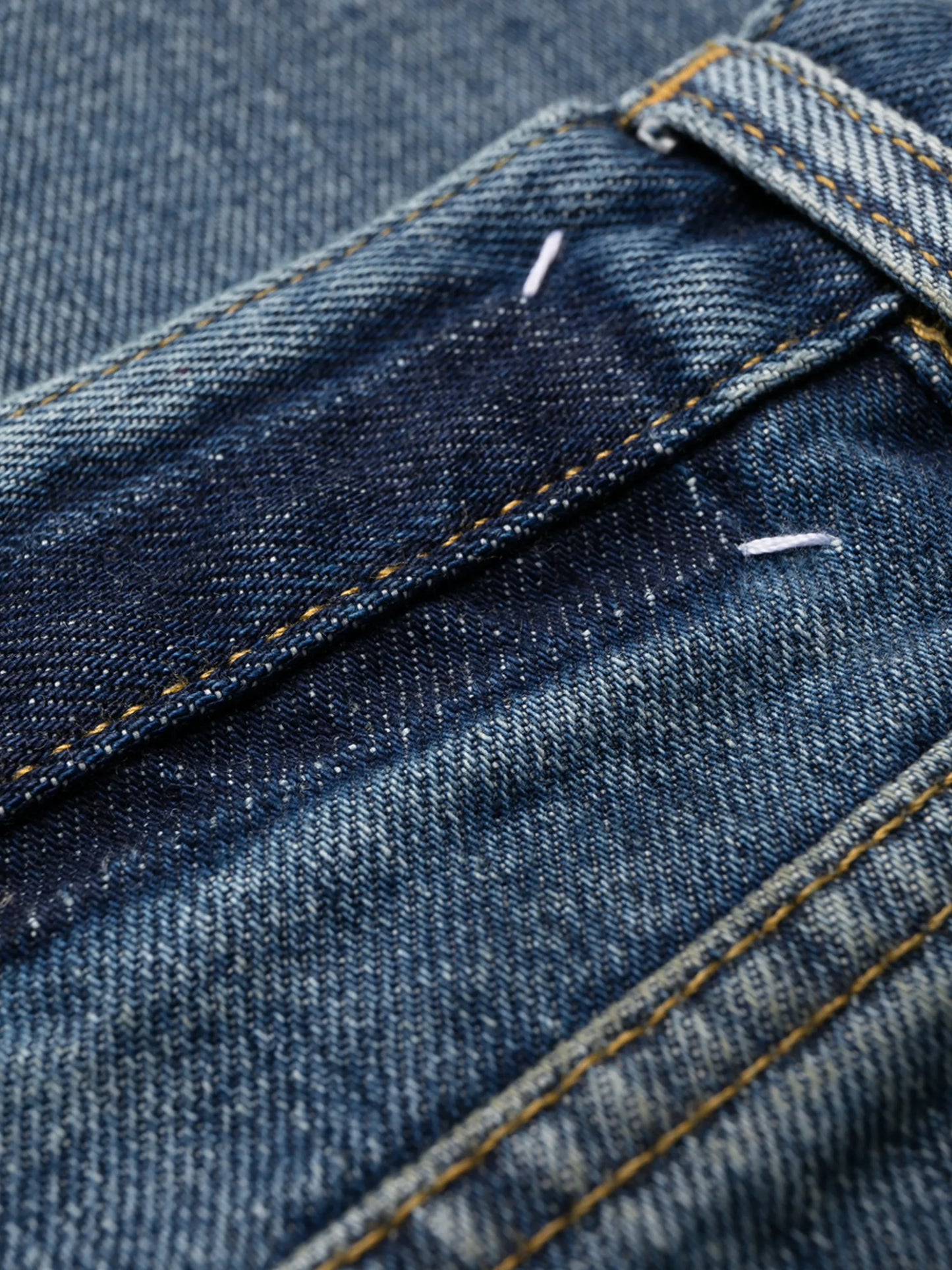 straight-leg denim jeans