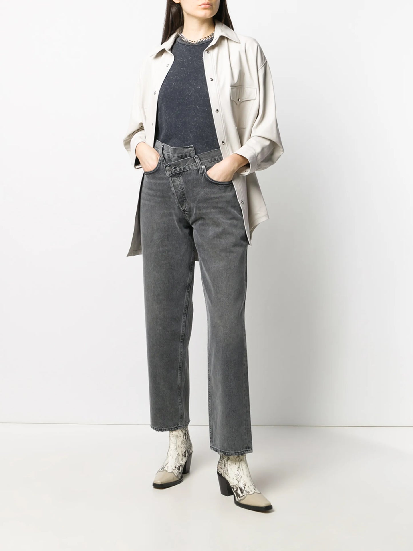 Criss Cross straight-leg jeans