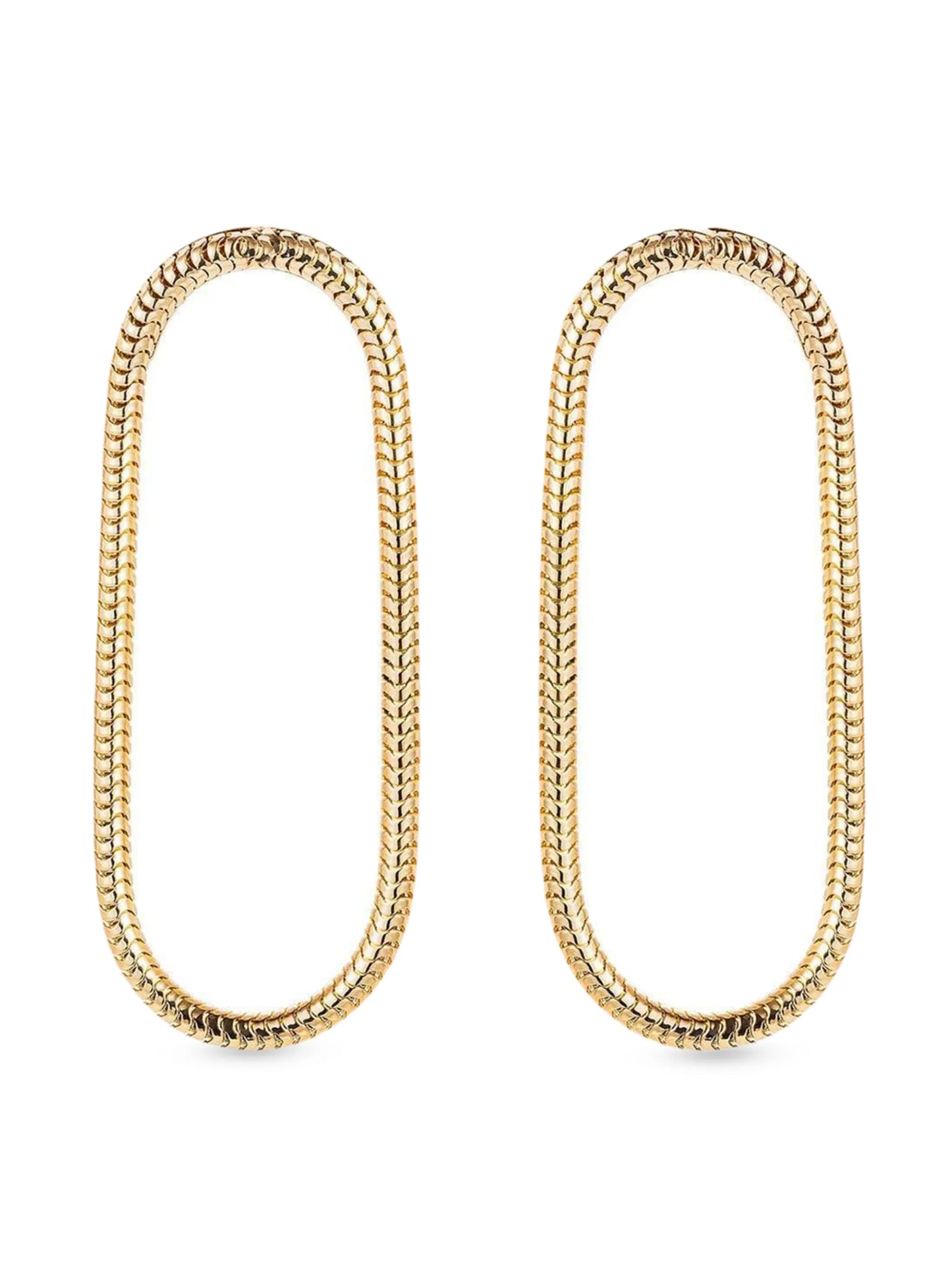 18kt yellow gold chain medium earrings