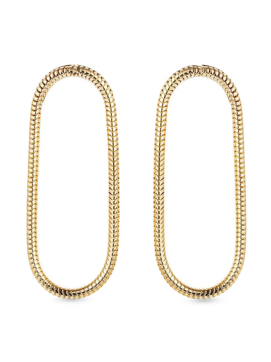 18kt yellow gold chain medium earrings