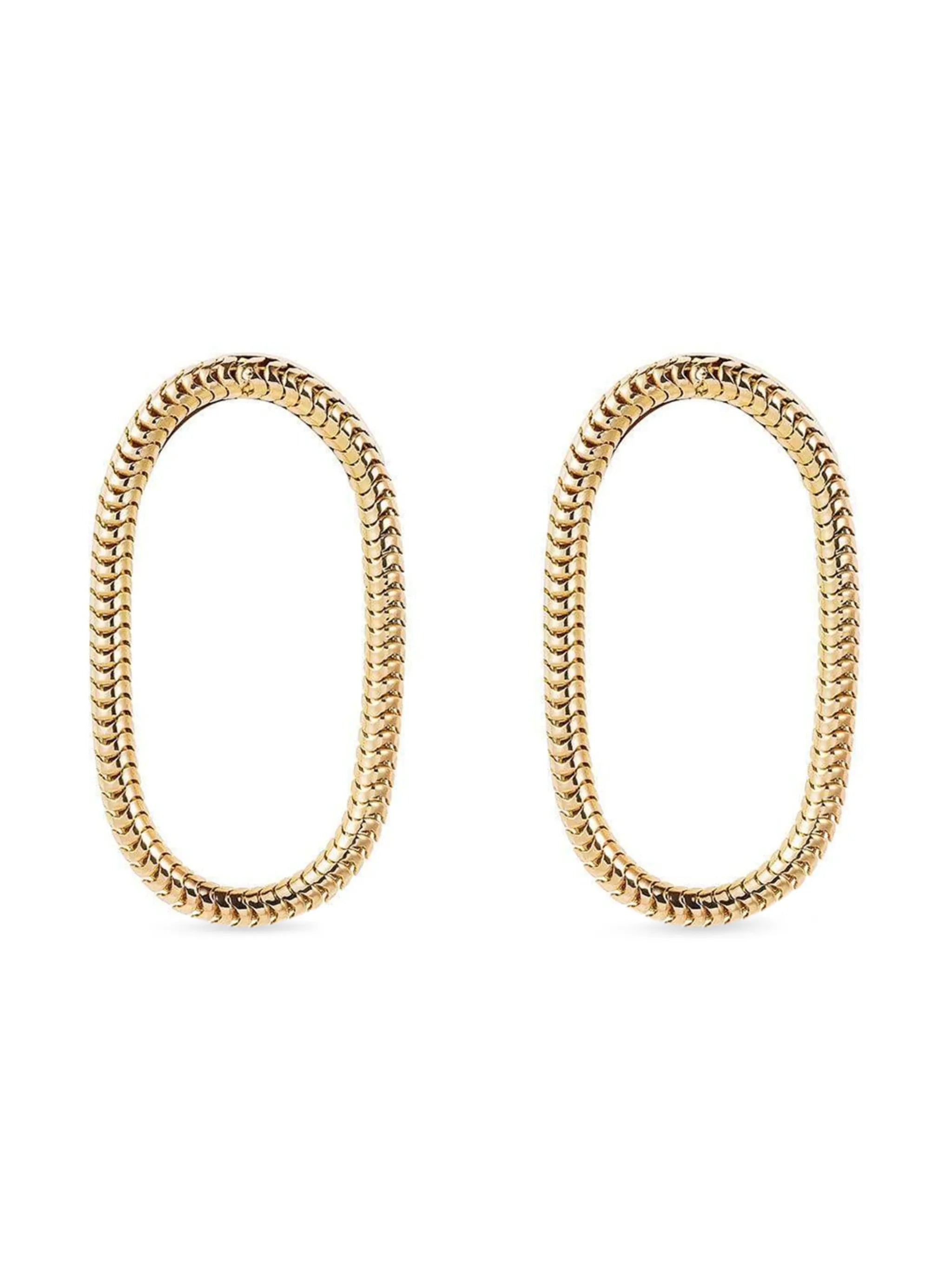 18kt yellow gold chain short earrings