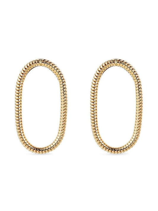 18kt yellow gold chain short earrings