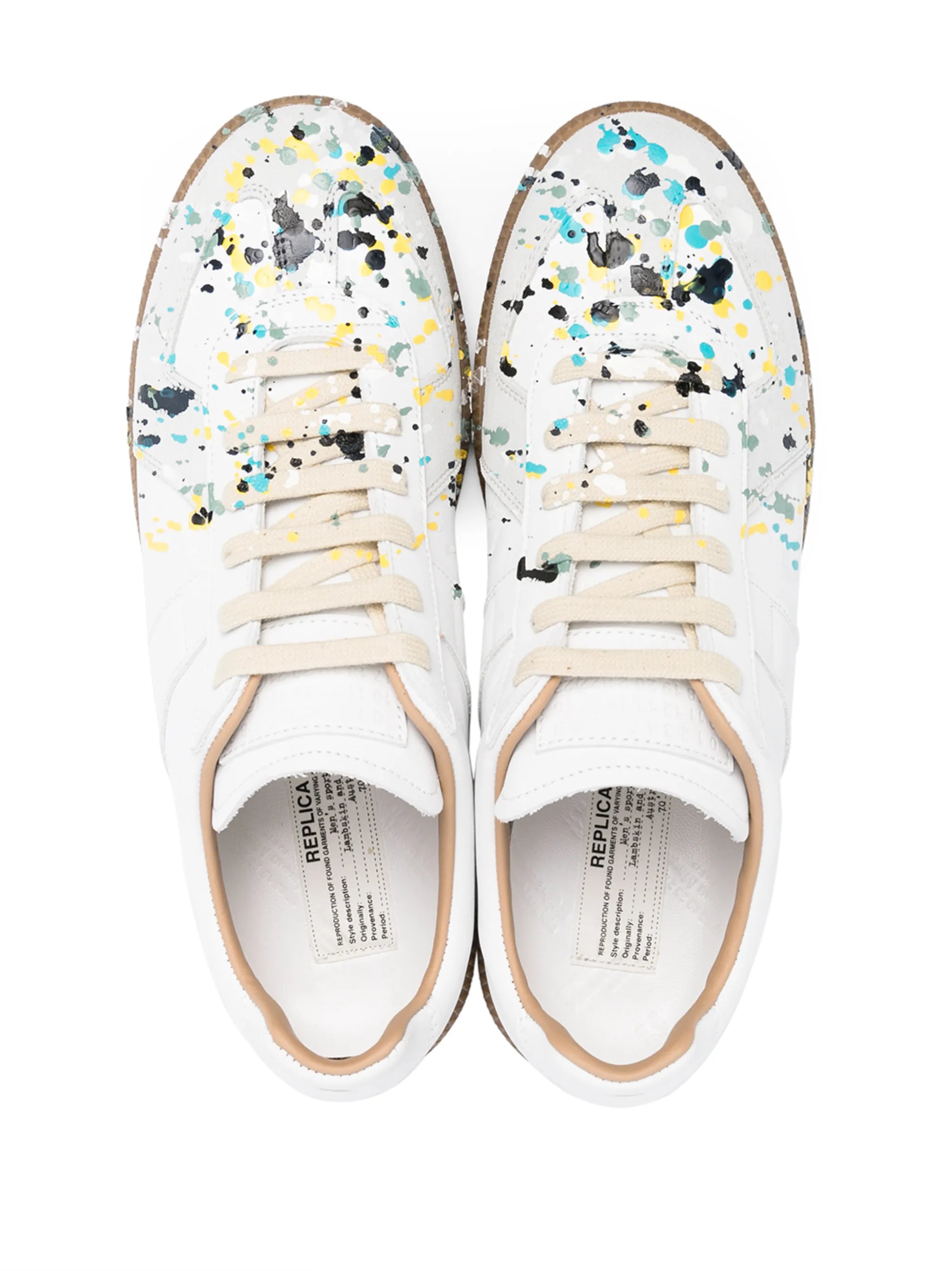 Replica paint-splatter sneakers