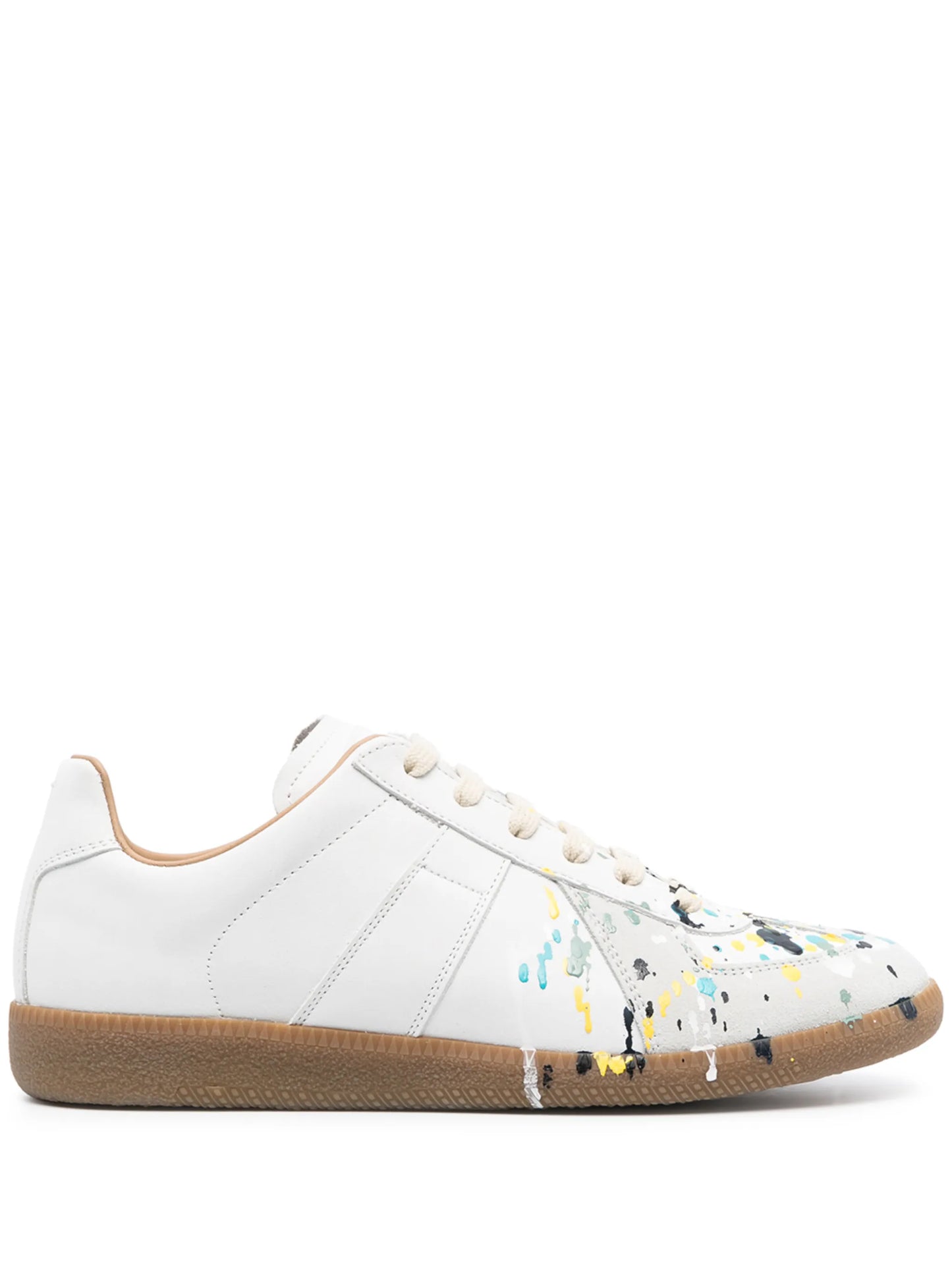 Replica paint-splatter sneakers