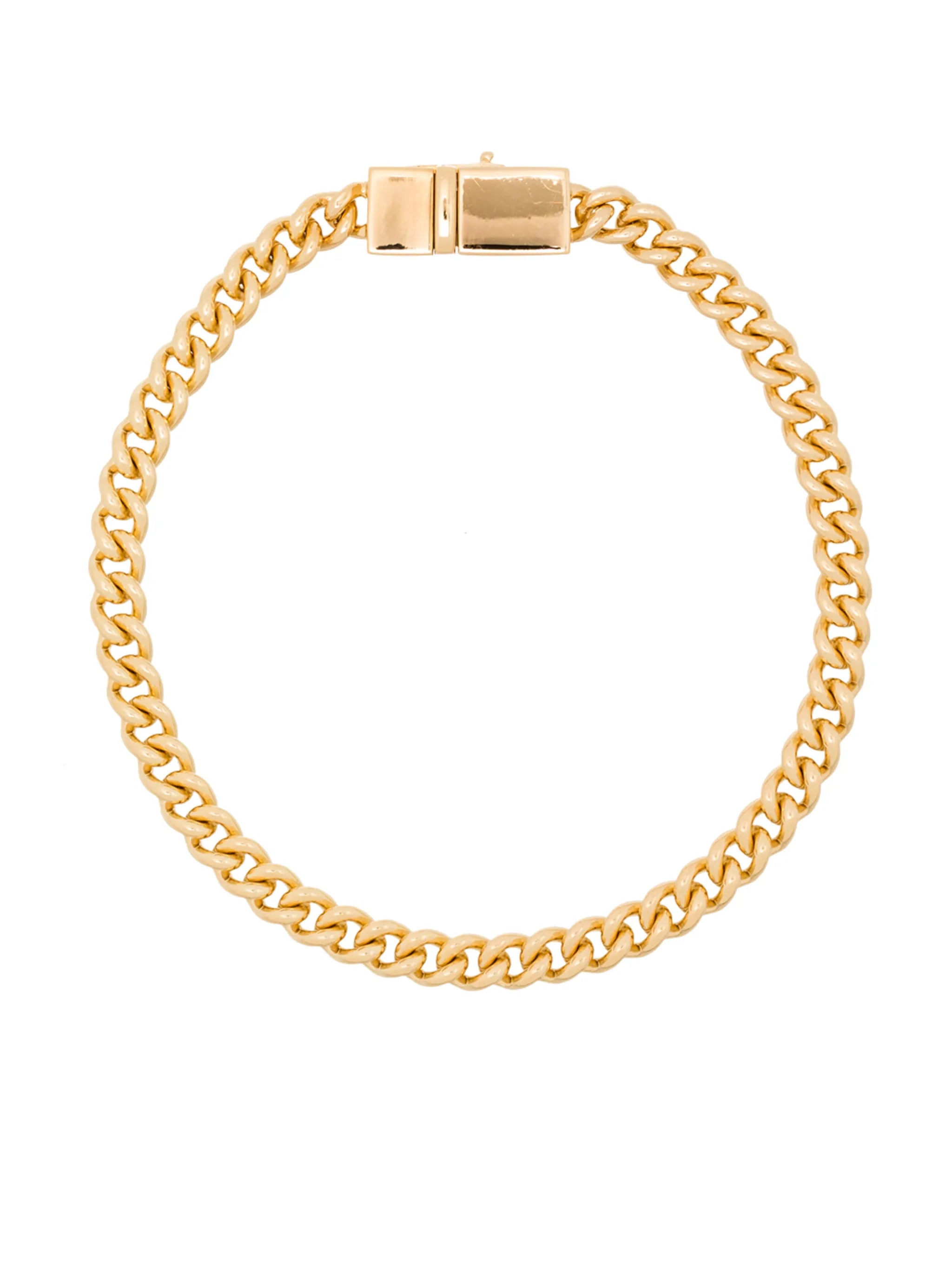 rounded thin curb bracelet