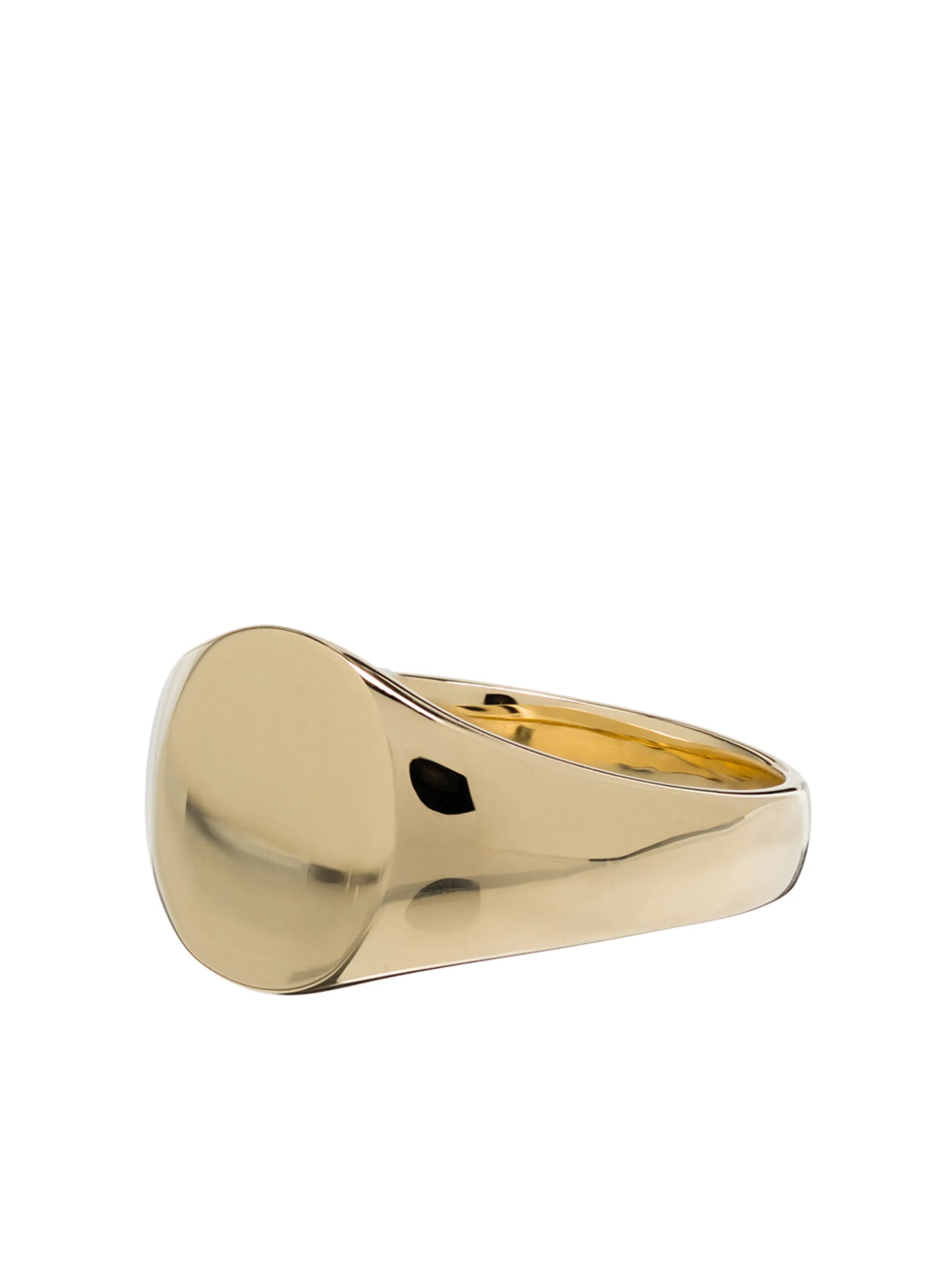 9kt yellow gold Mini Signet oval ring