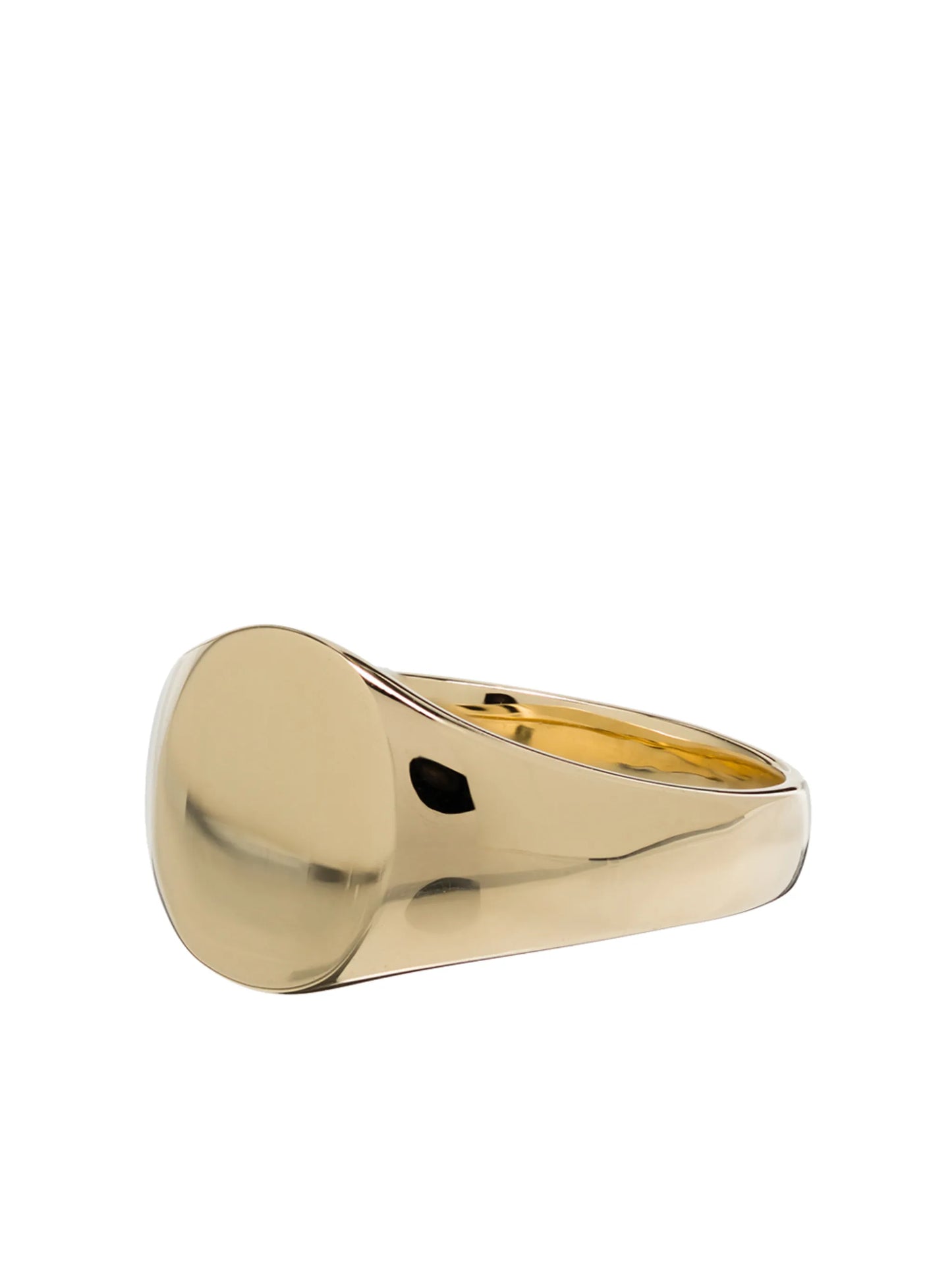 9kt yellow gold Mini Signet oval ring