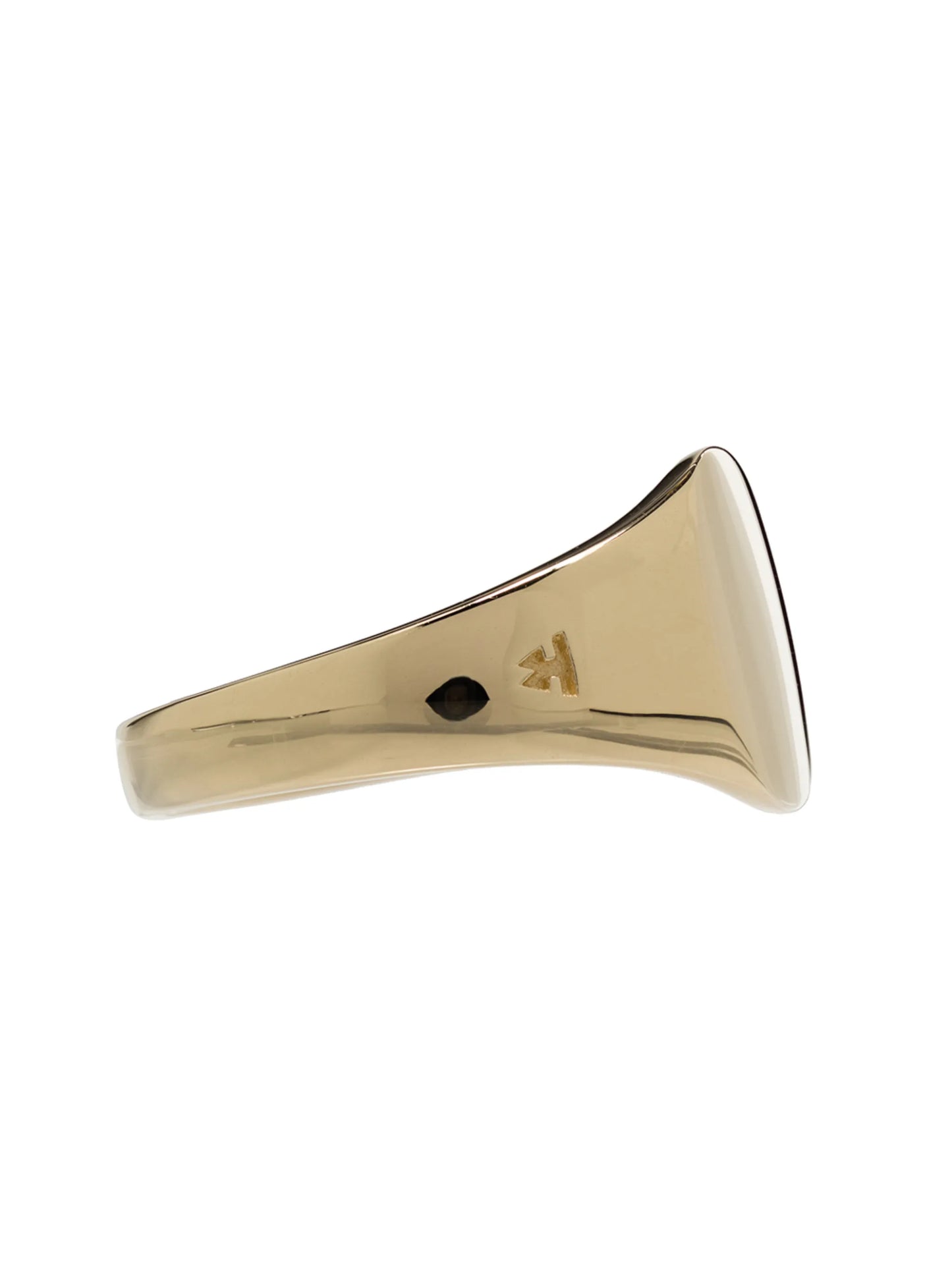 9kt yellow gold Mini Signet oval ring