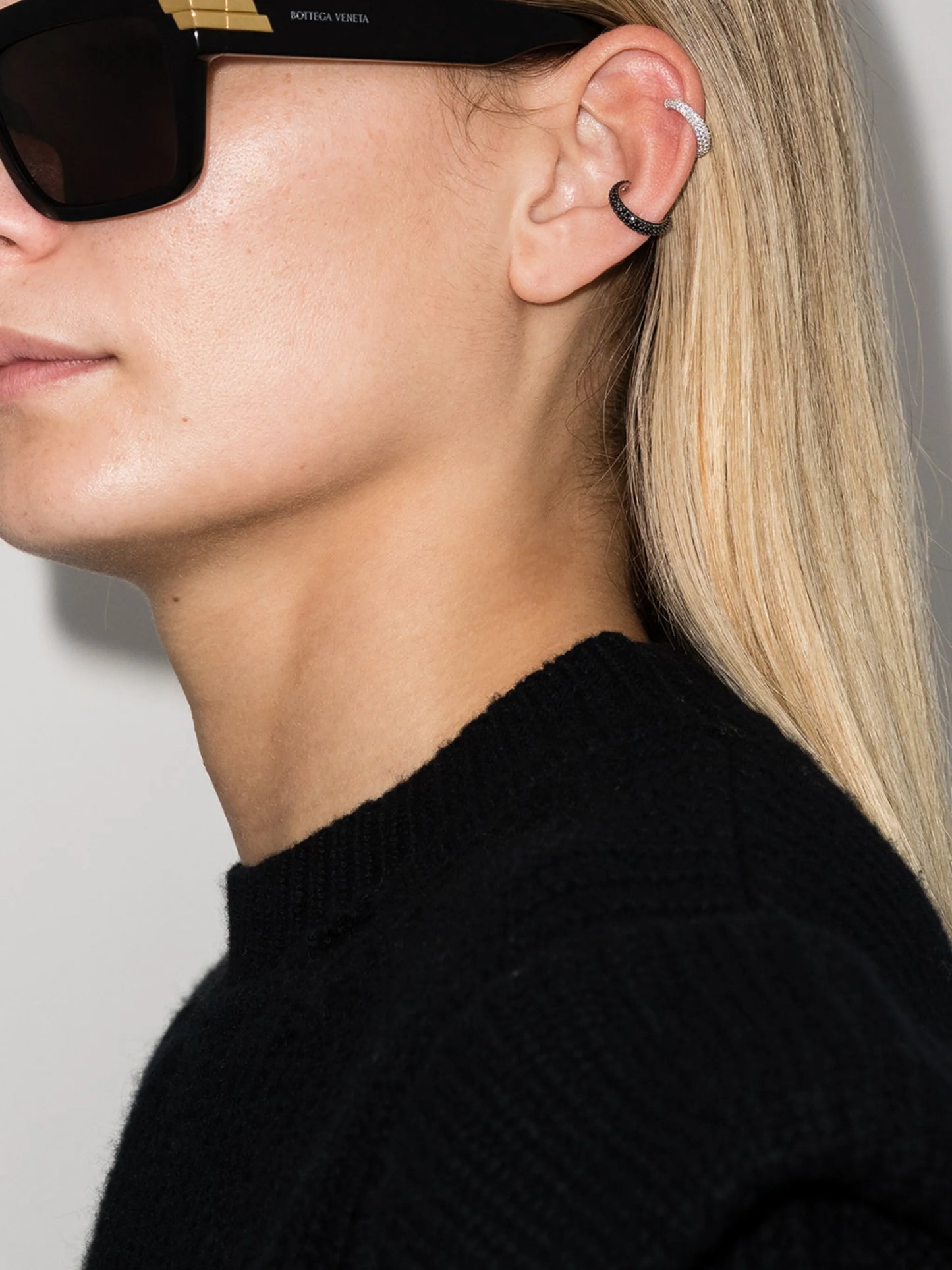 Liz crystal-embellished ear cuff