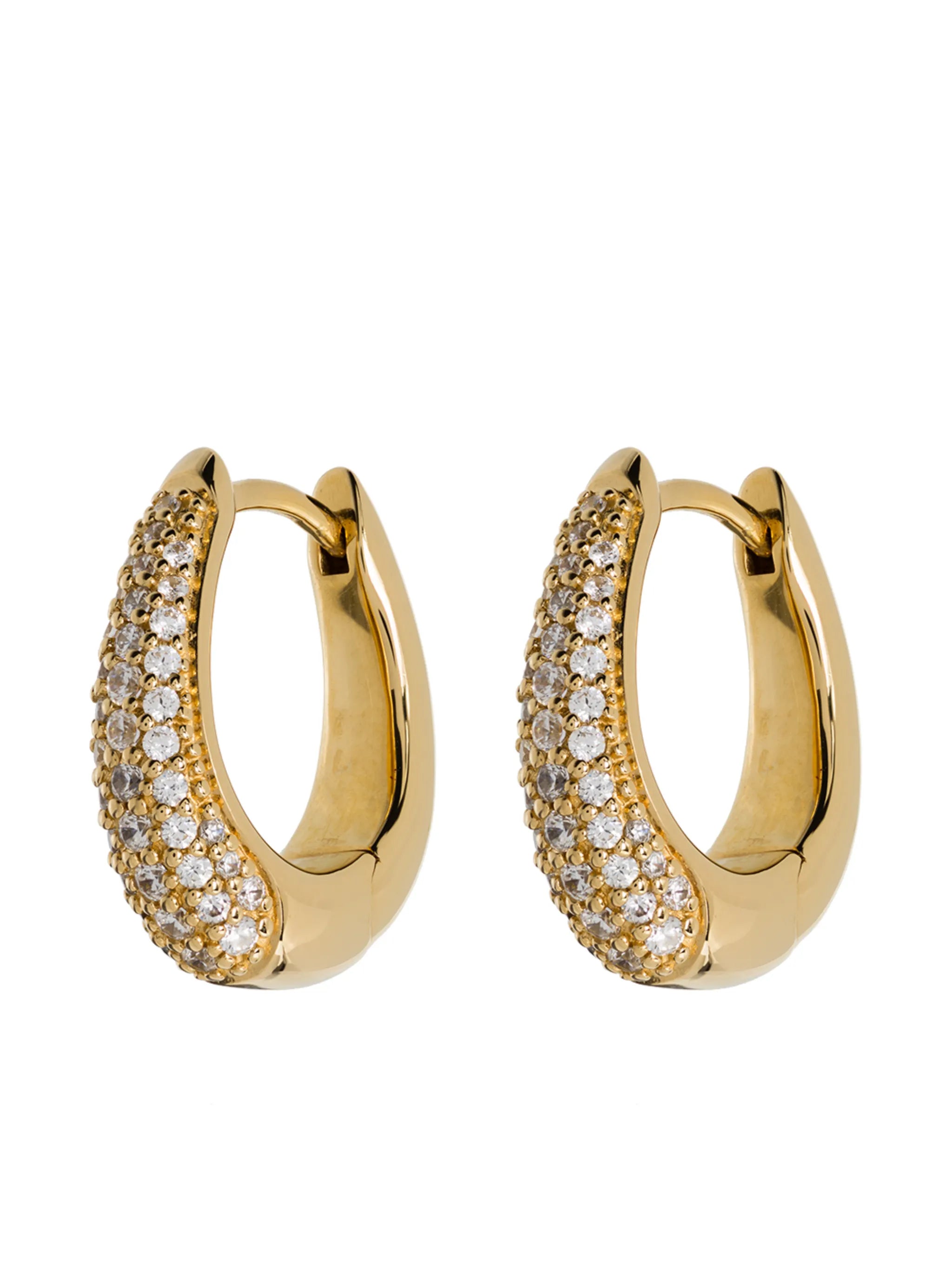 Liz pavé hoop earrings
