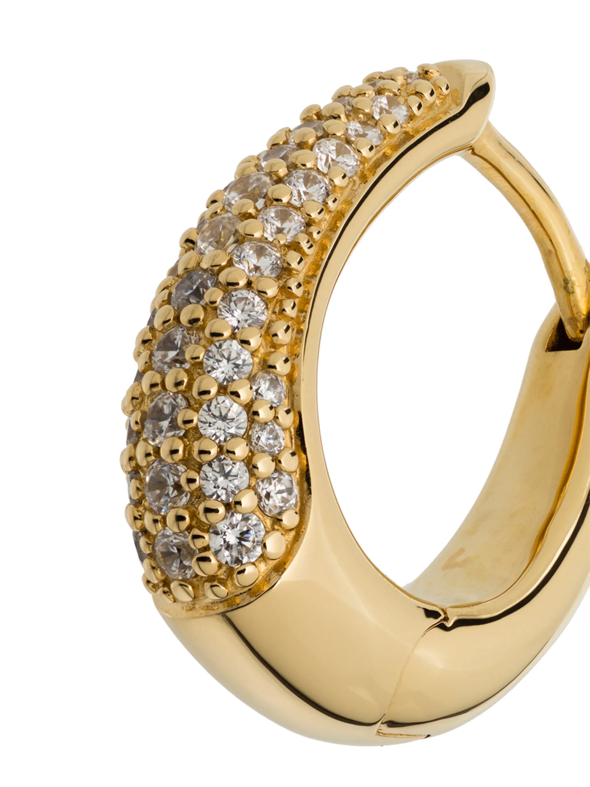 Liz pavé hoop earrings