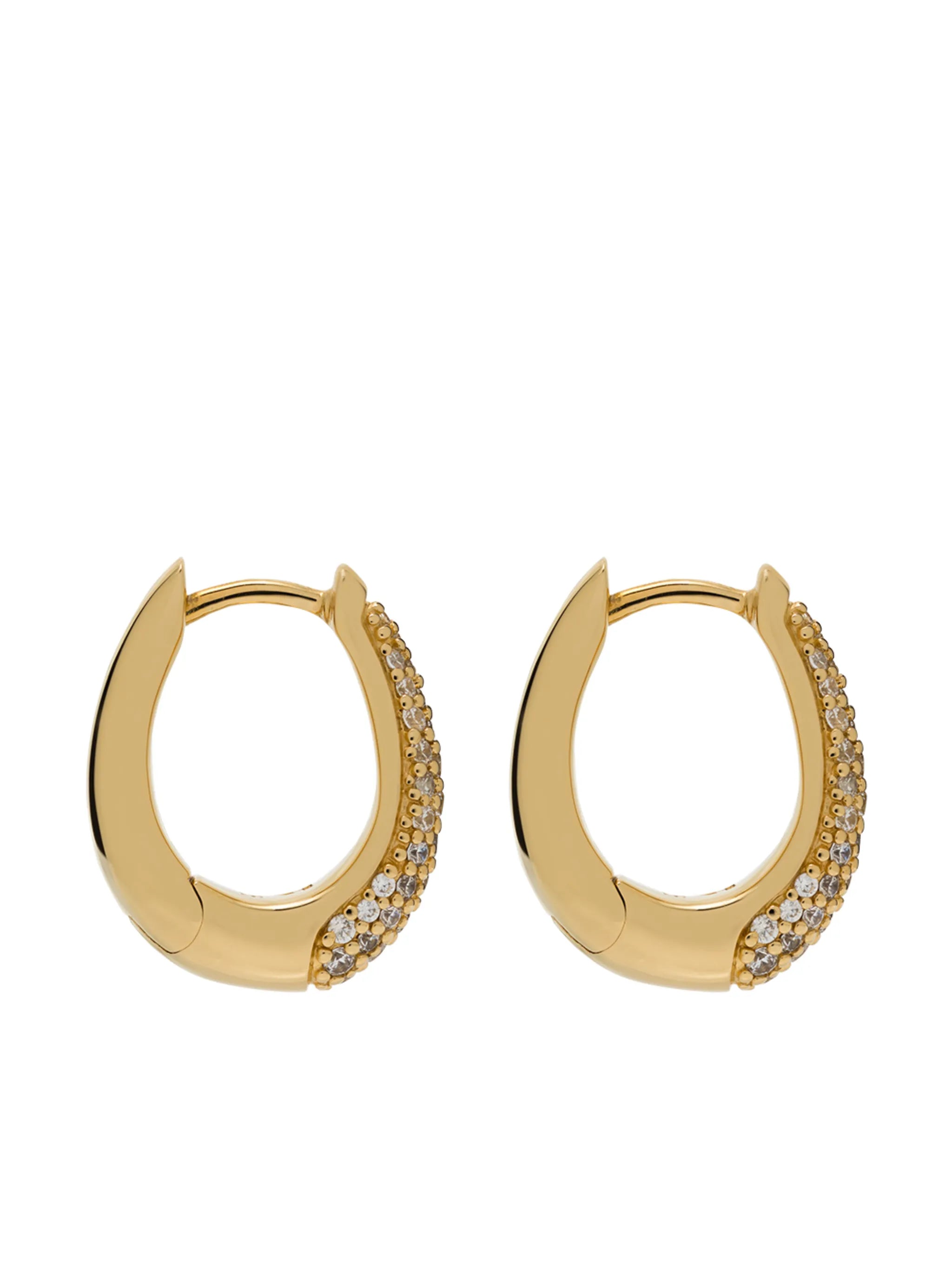 Liz pavé hoop earrings