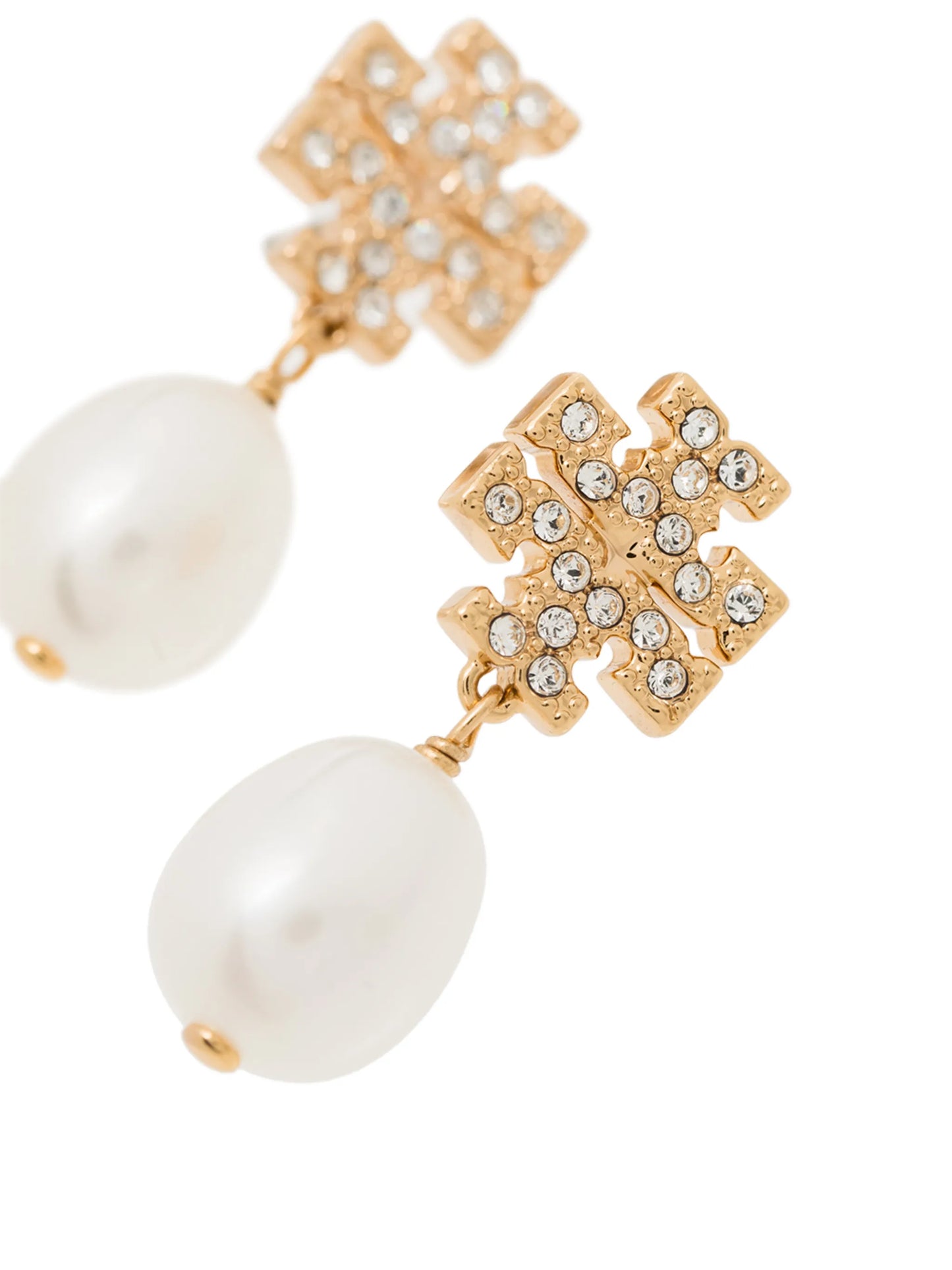Kira pavé pearl drop earrings