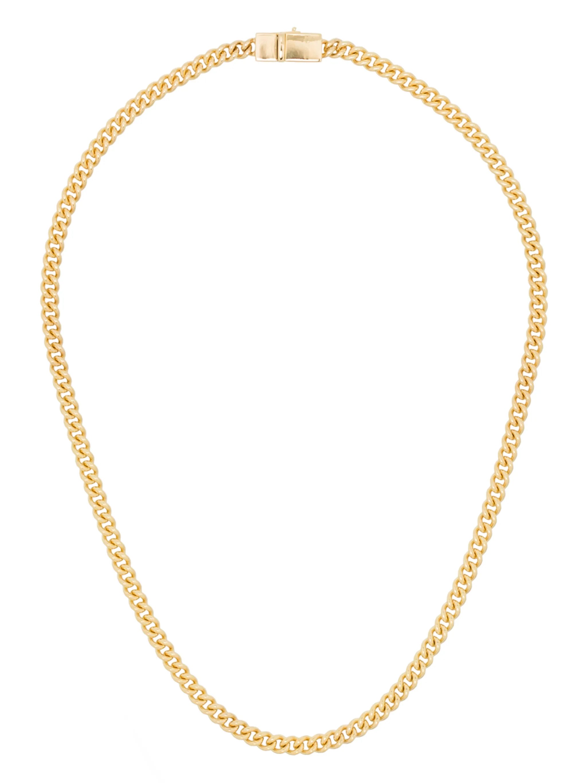 thin curb chain necklace
