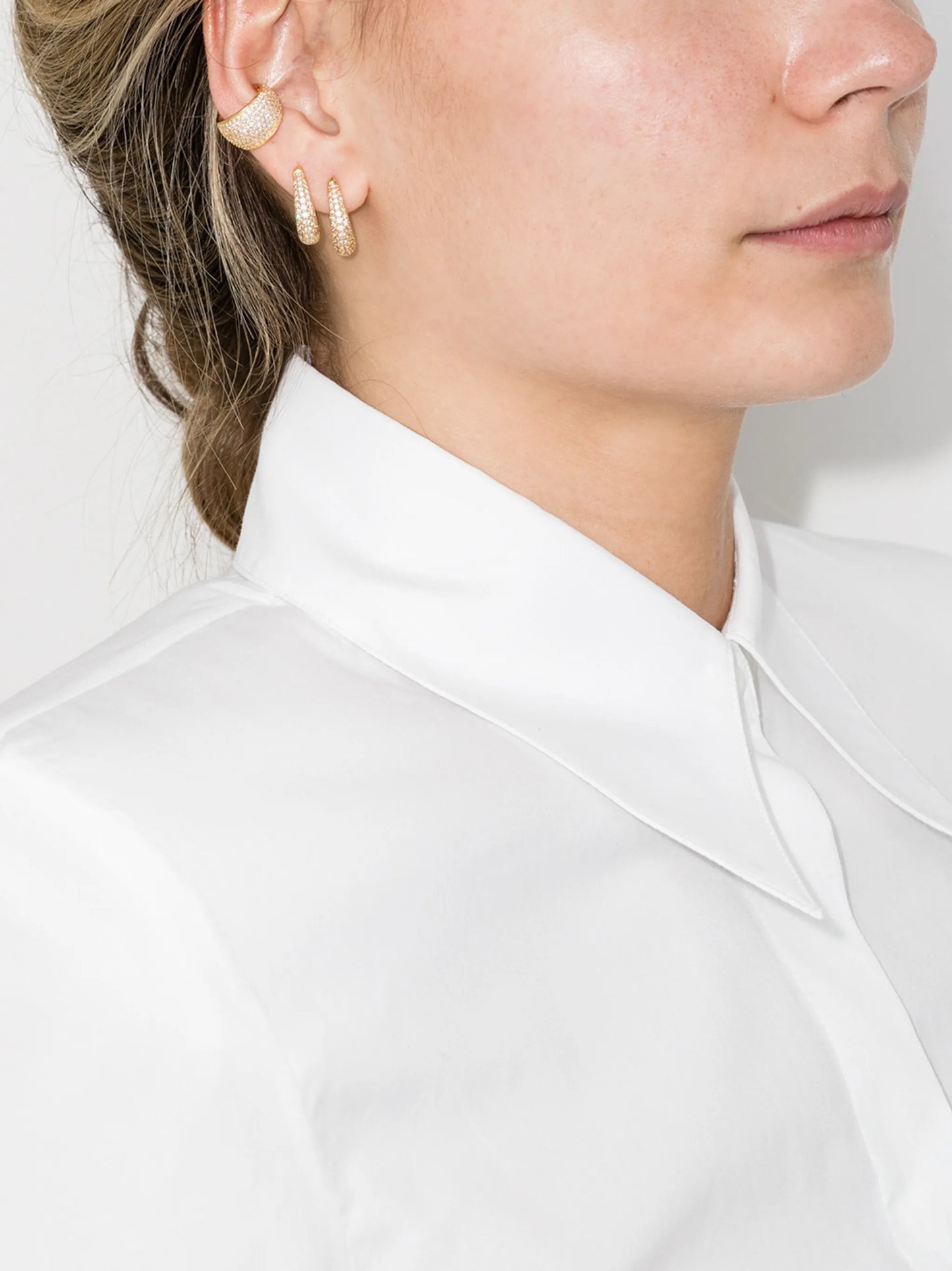 Liz crystal-embellished ear cuff