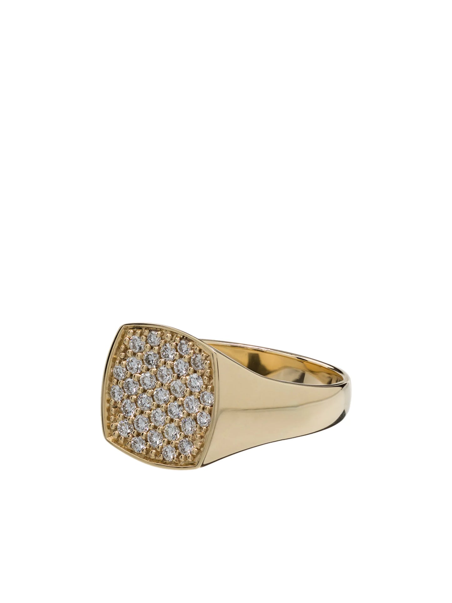 9kt yellow gold Mini Cushion diamond ring