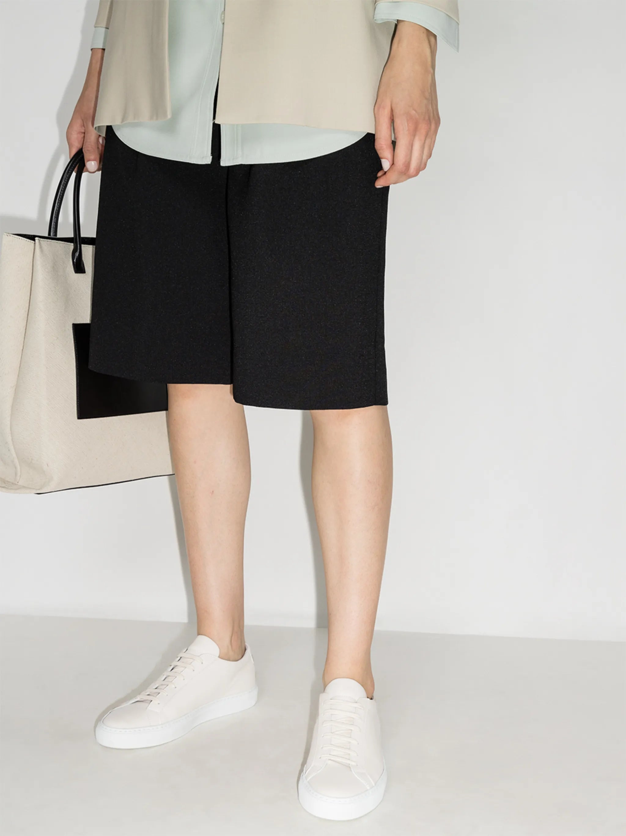 low-top leather sneakers