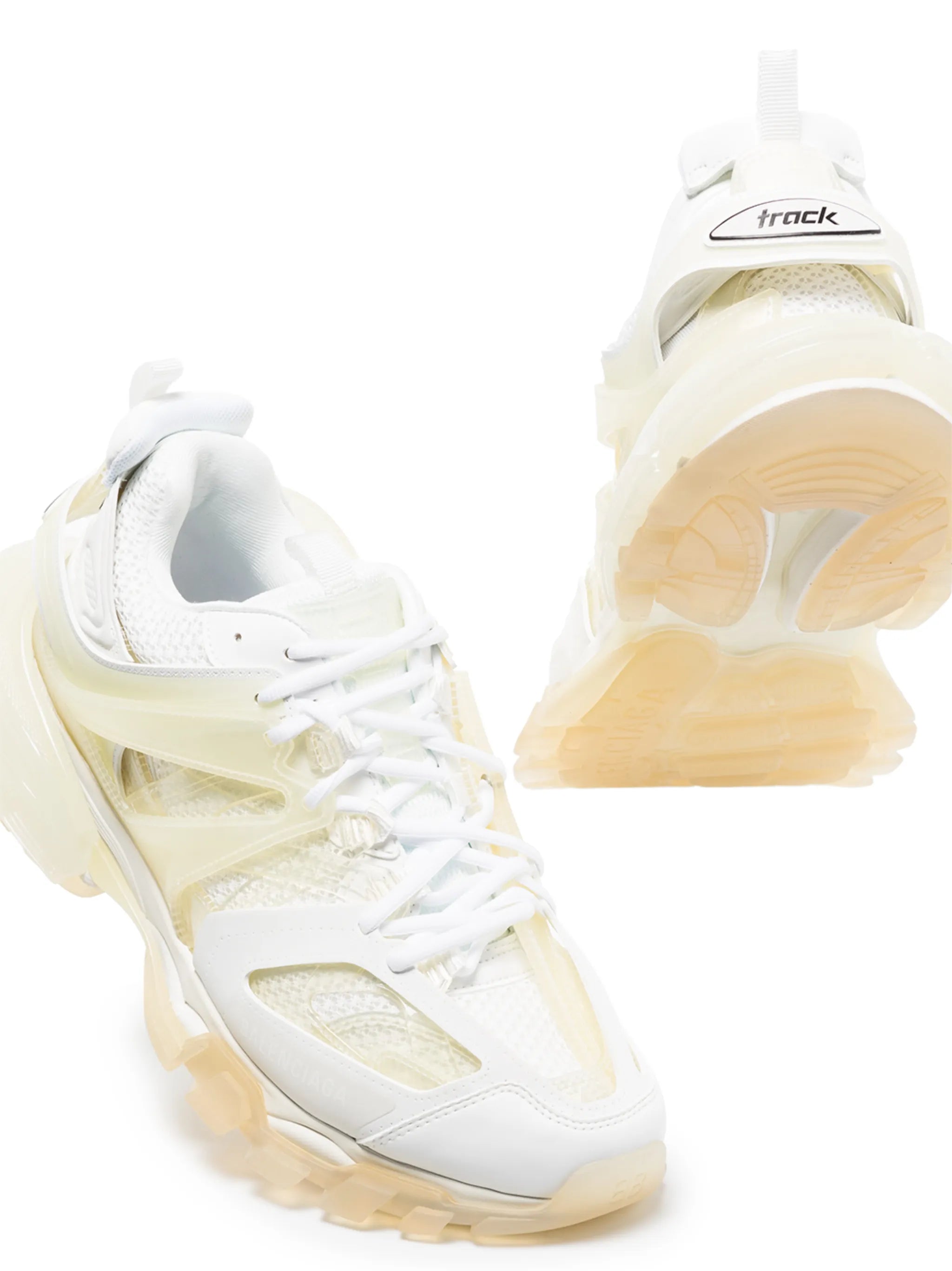 Track clear sole sneakers