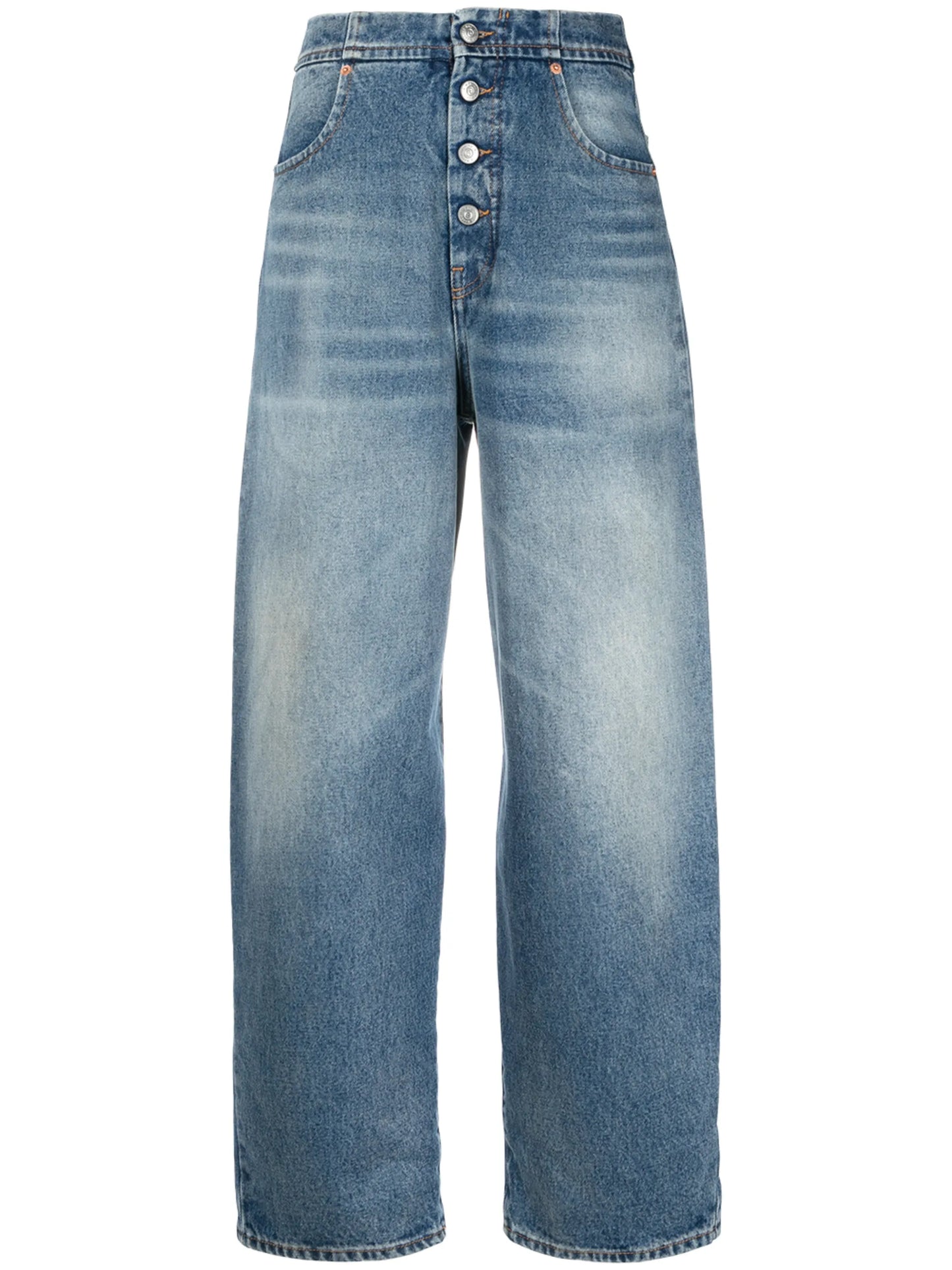 high rise tapered jeans