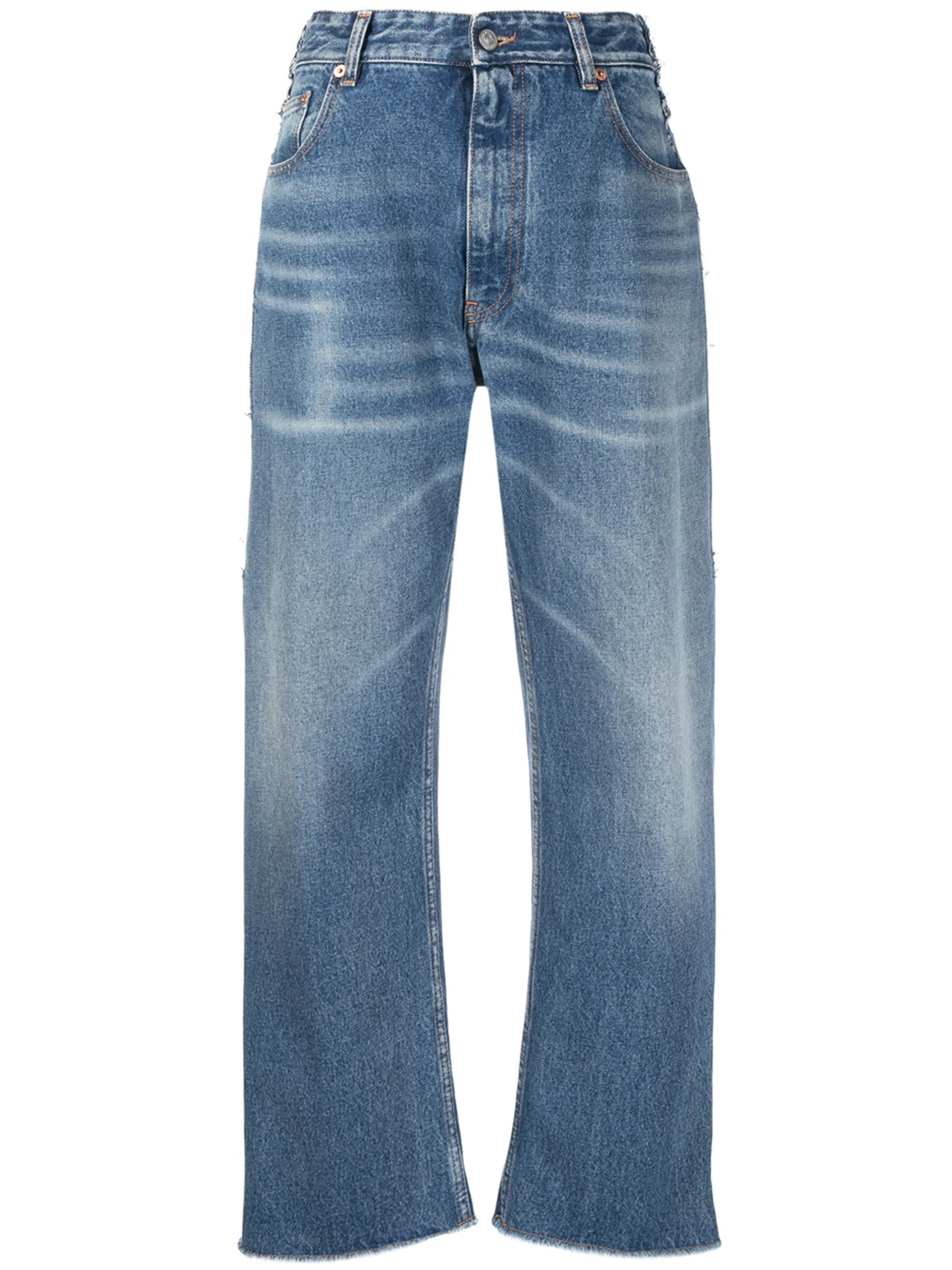 mid-rise wide-leg jeans