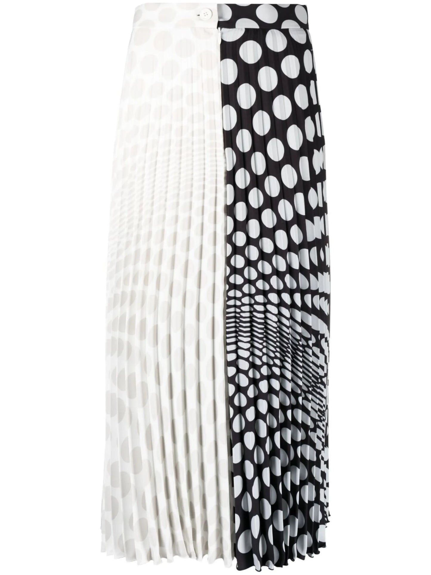 polka-dot midi skirt