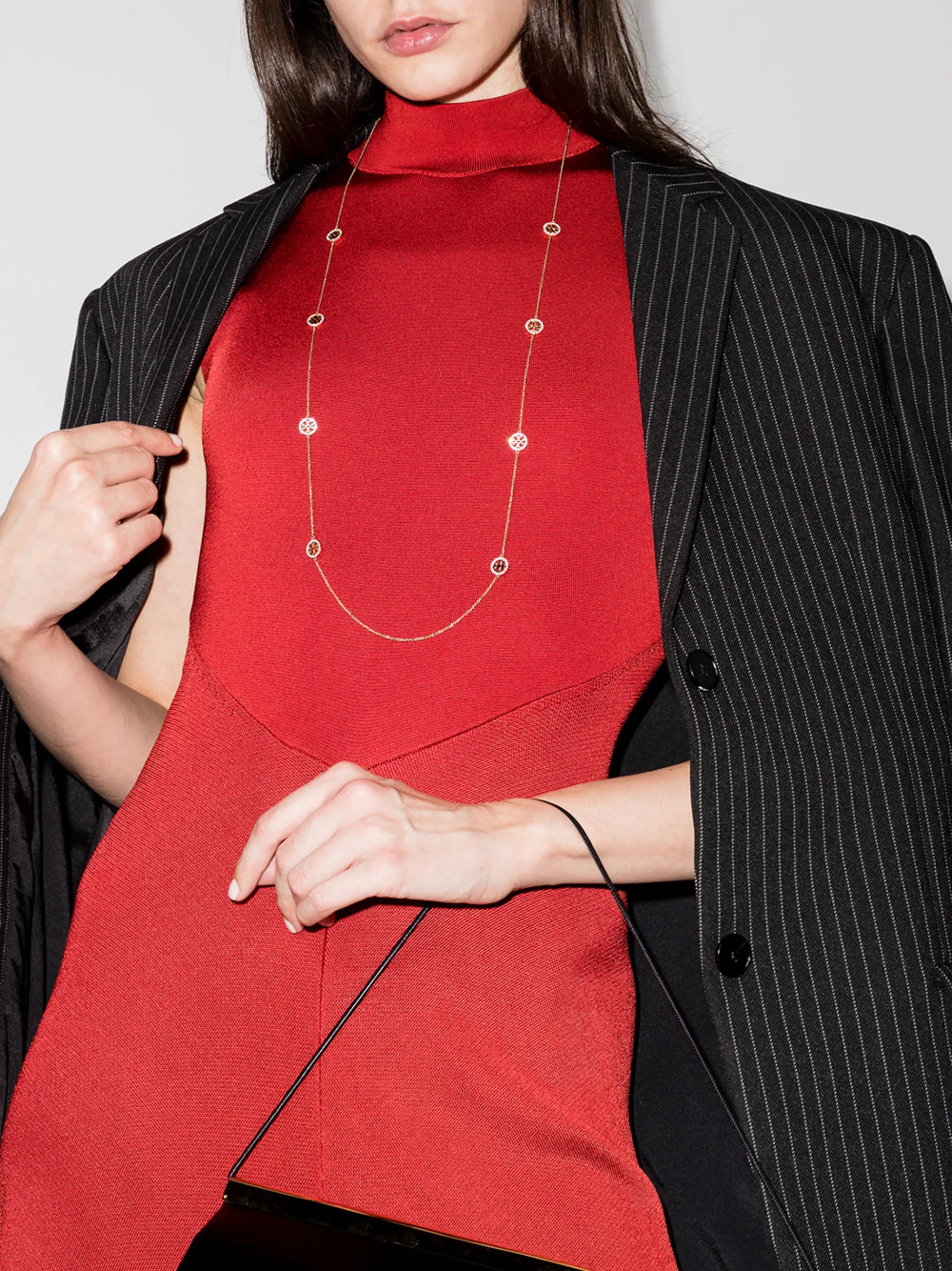 Miller crystal-embellished charm necklace
