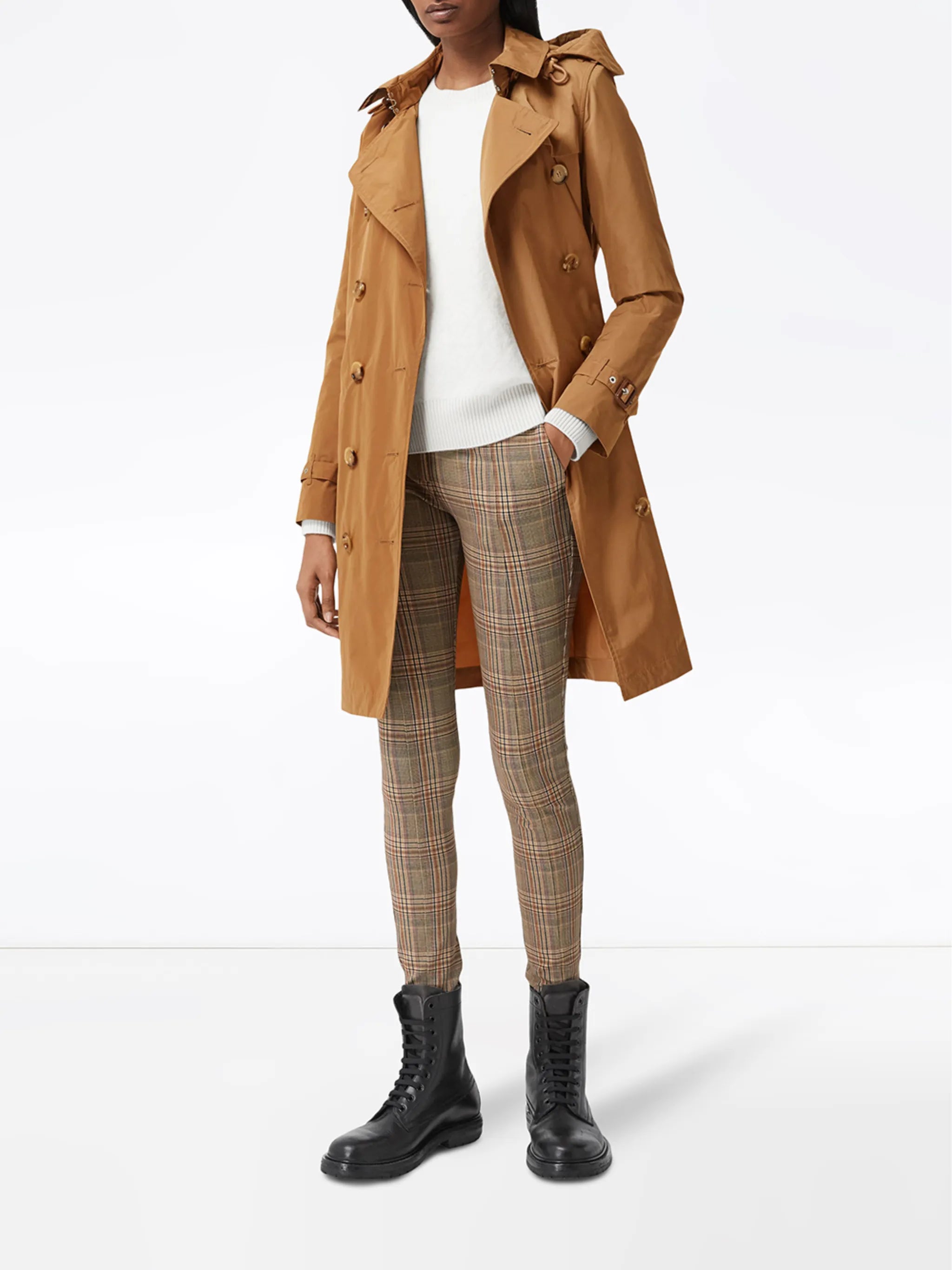 shape-memory taffeta trench coat