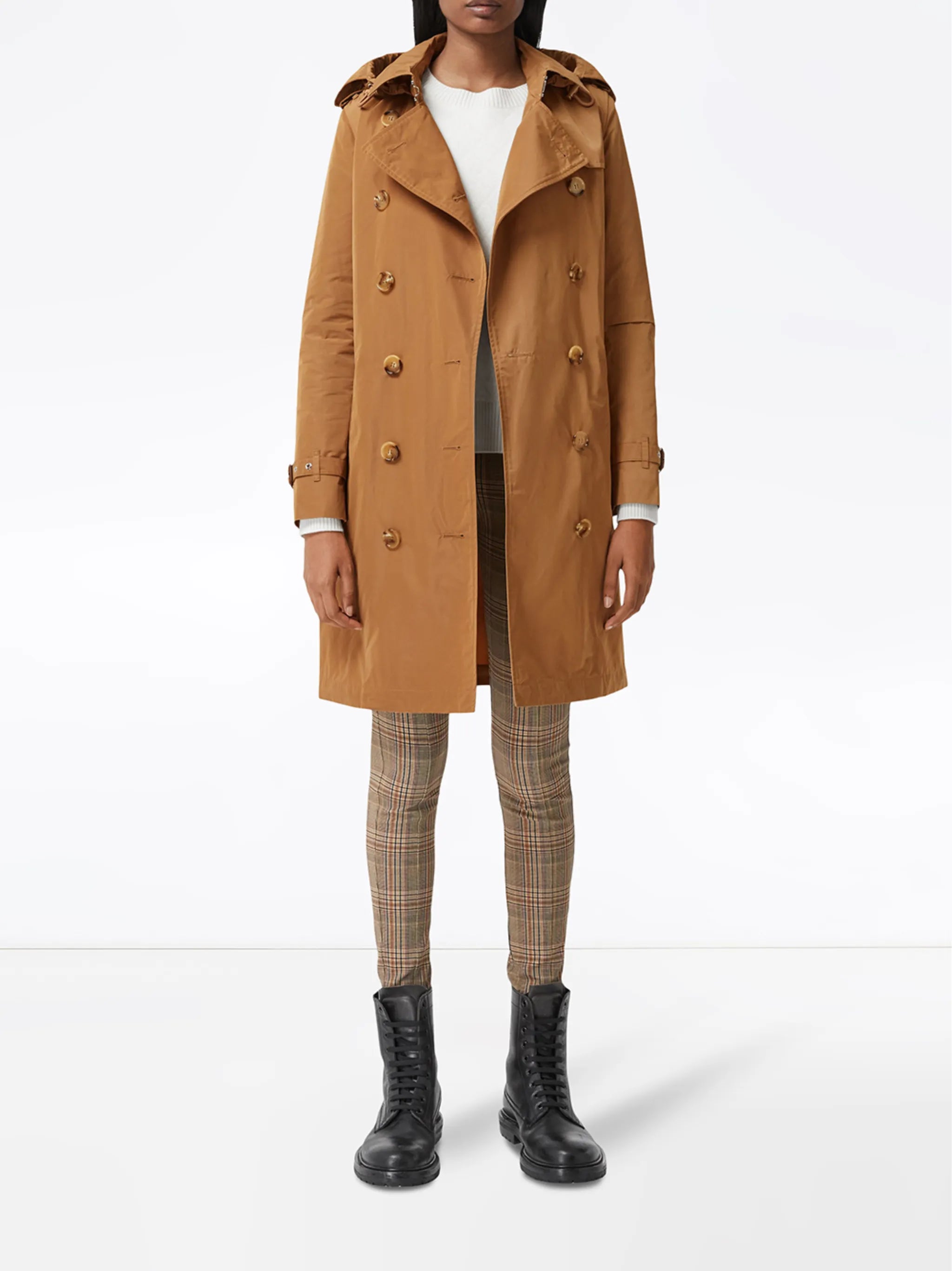 shape-memory taffeta trench coat