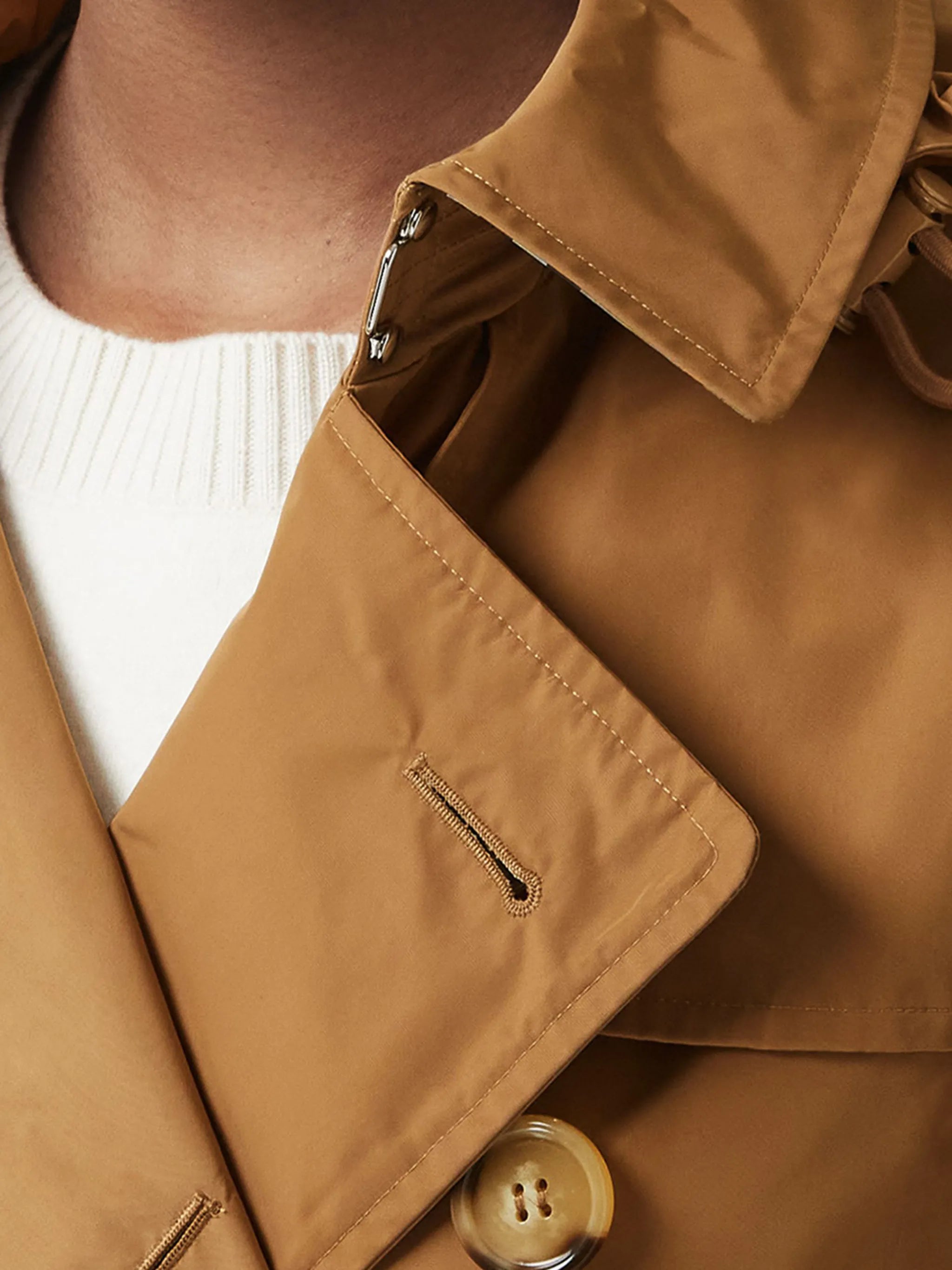 shape-memory taffeta trench coat