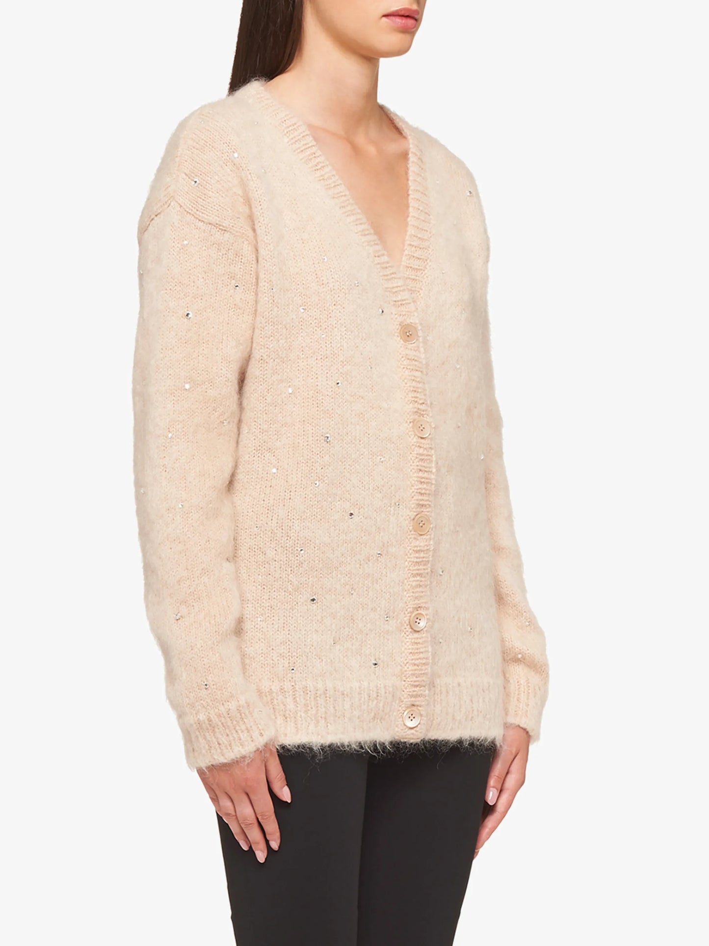 crystal embellished cardigan